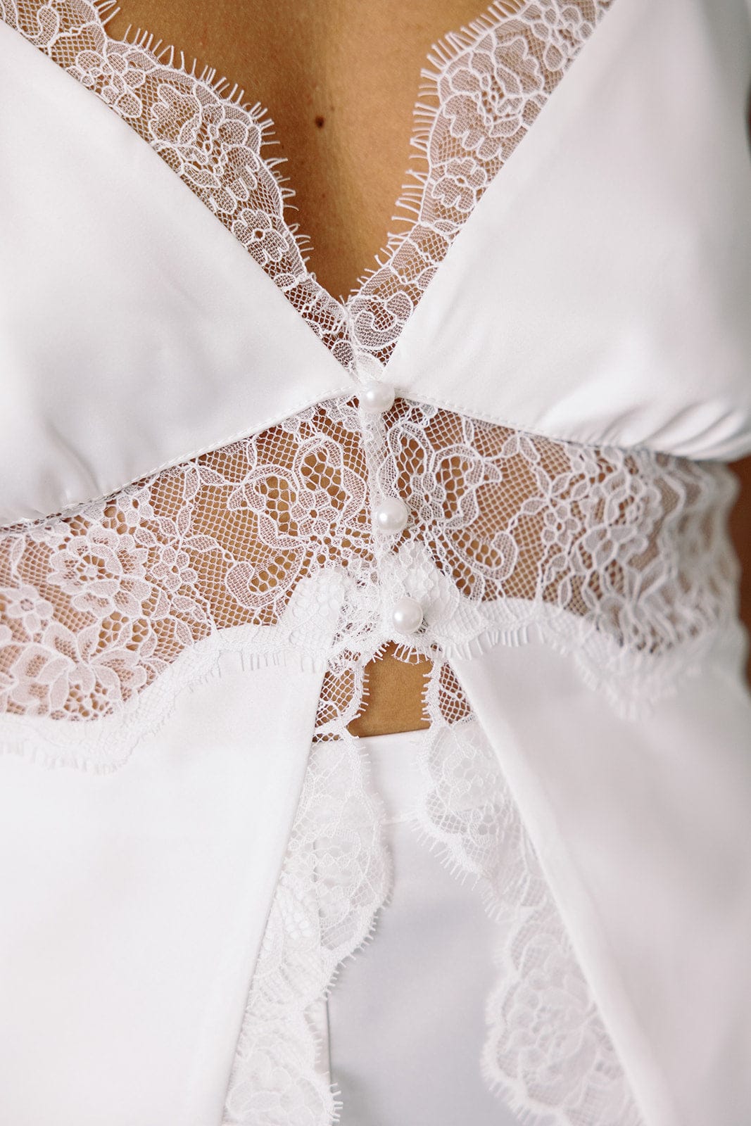 Amalie Lace Bridesmaid Cami Set White - Image 14