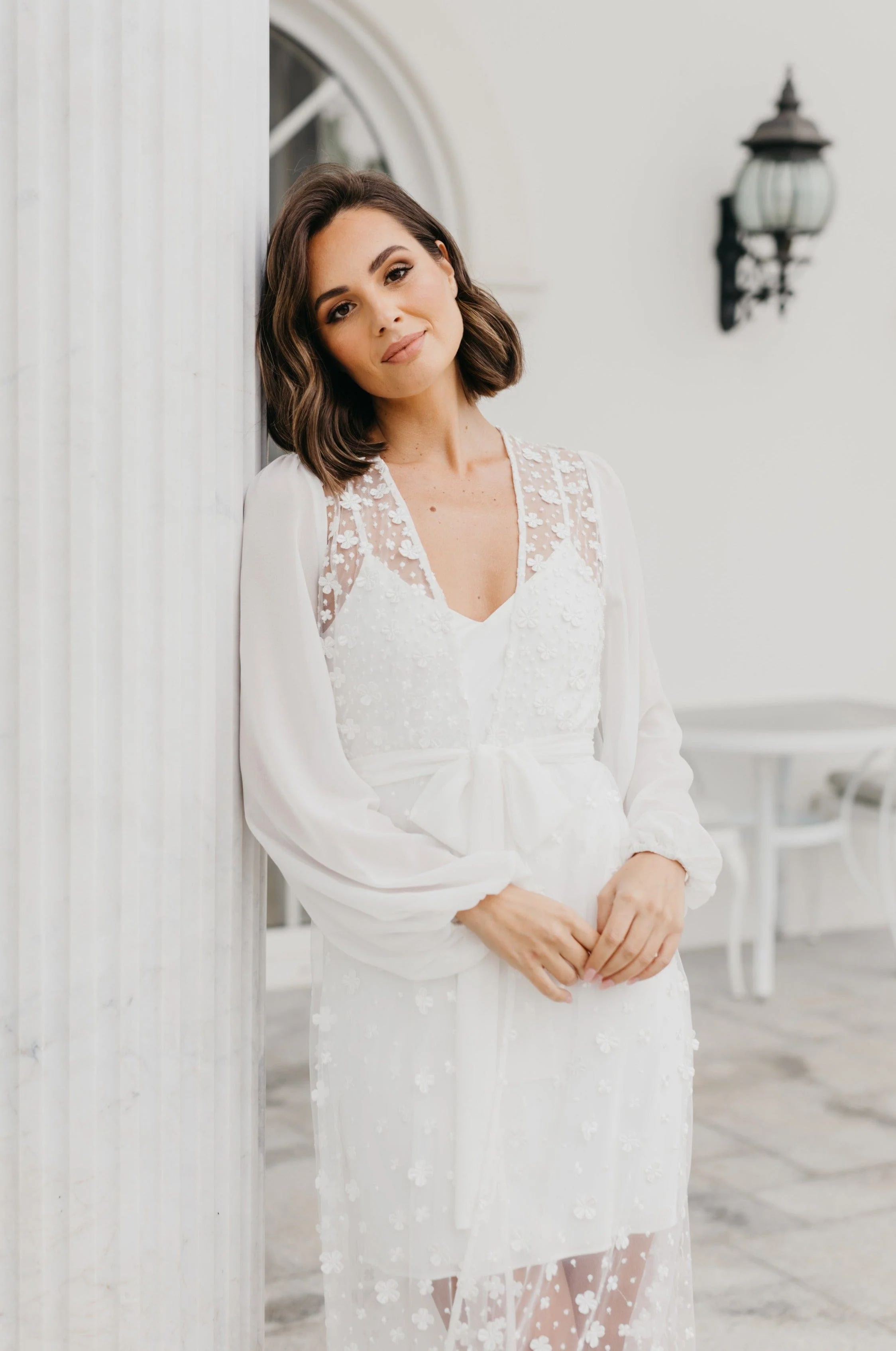 Cassidy Forget Me Knot Lace Maxi Bridal Robe - Includes Slip - Image 10
