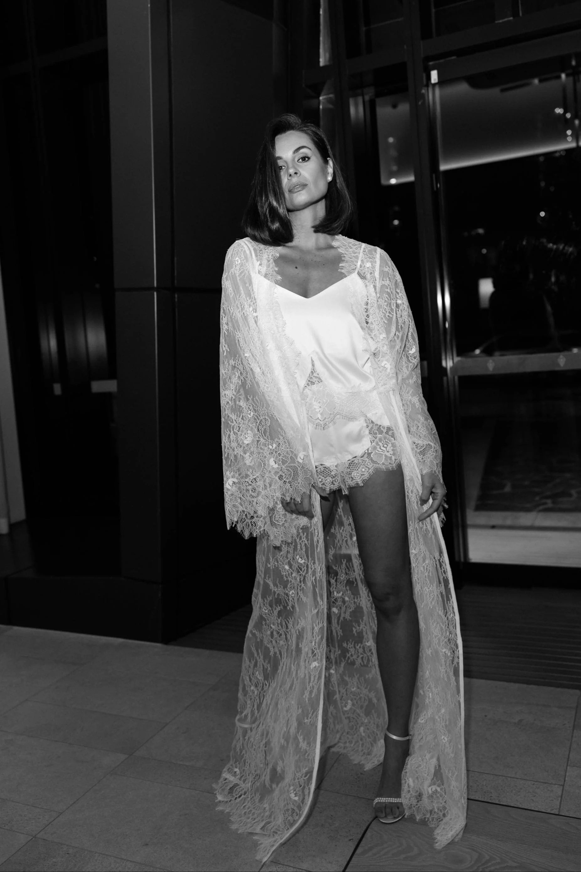 Cerise Lace Maxi Robe - Image 2