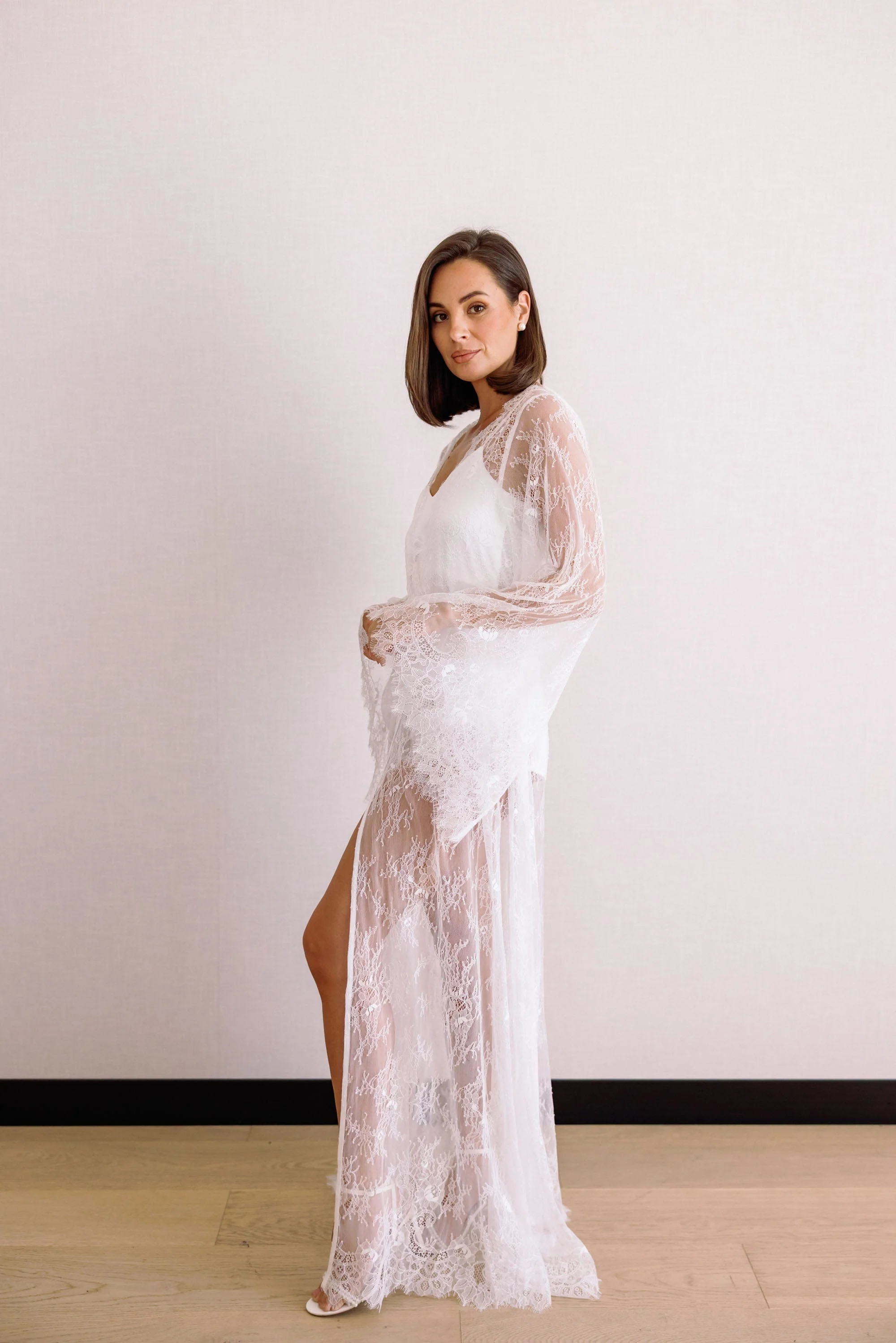 Cerise Lace Maxi Robe - Image 8