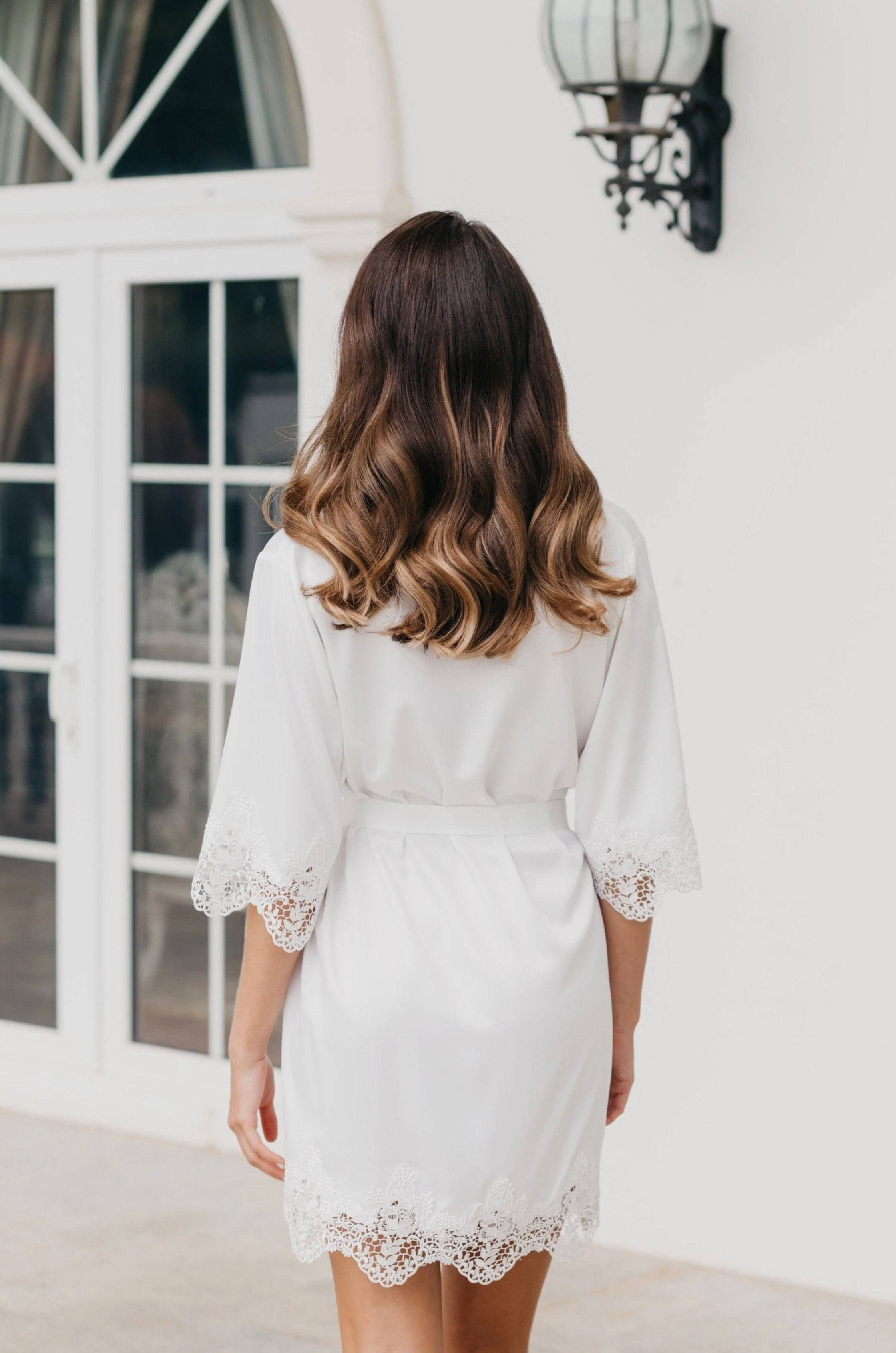 Chiara Lace Trim Robe - Image 3