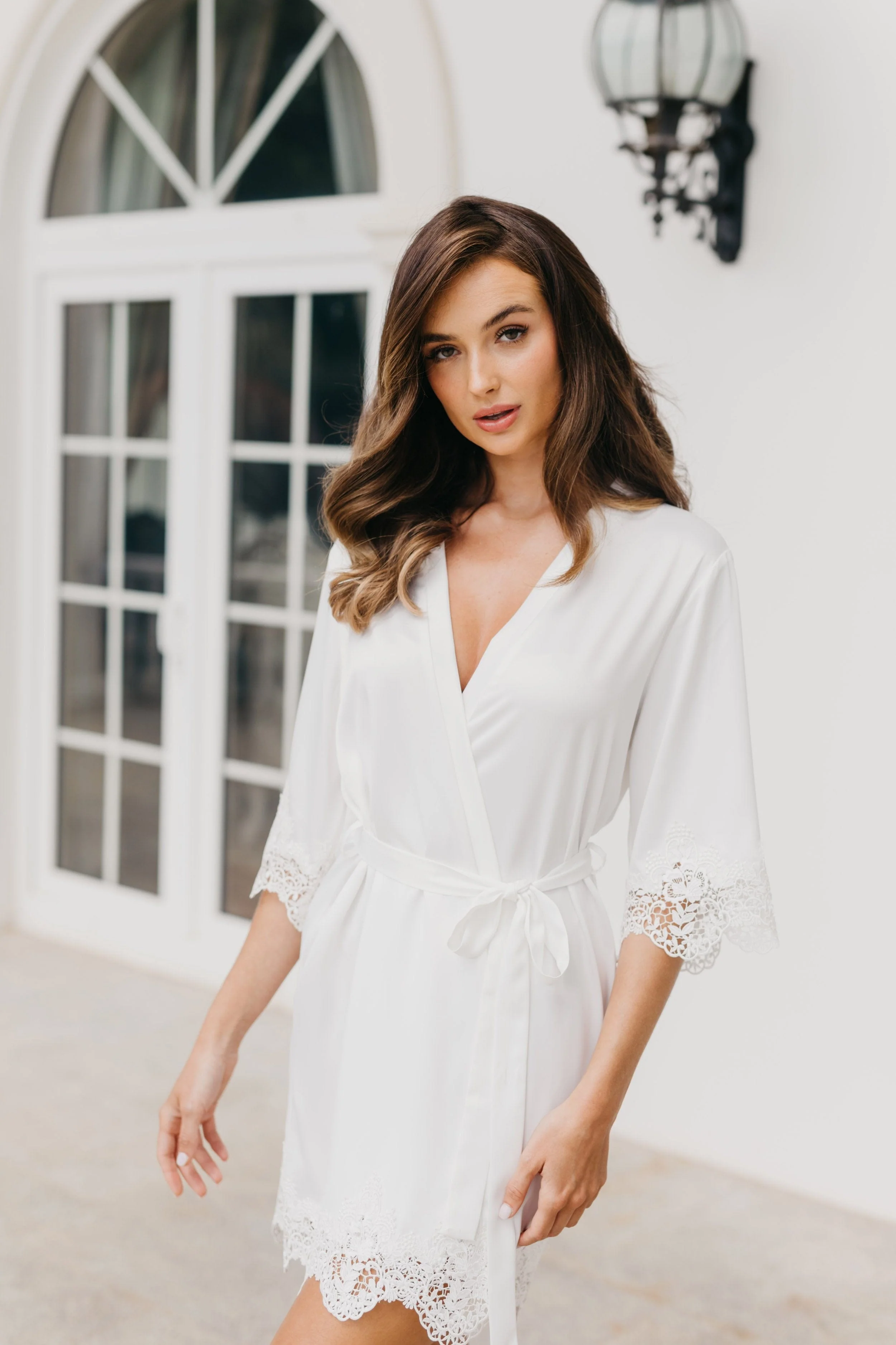 Chiara Lace Trim Robe - Image 16