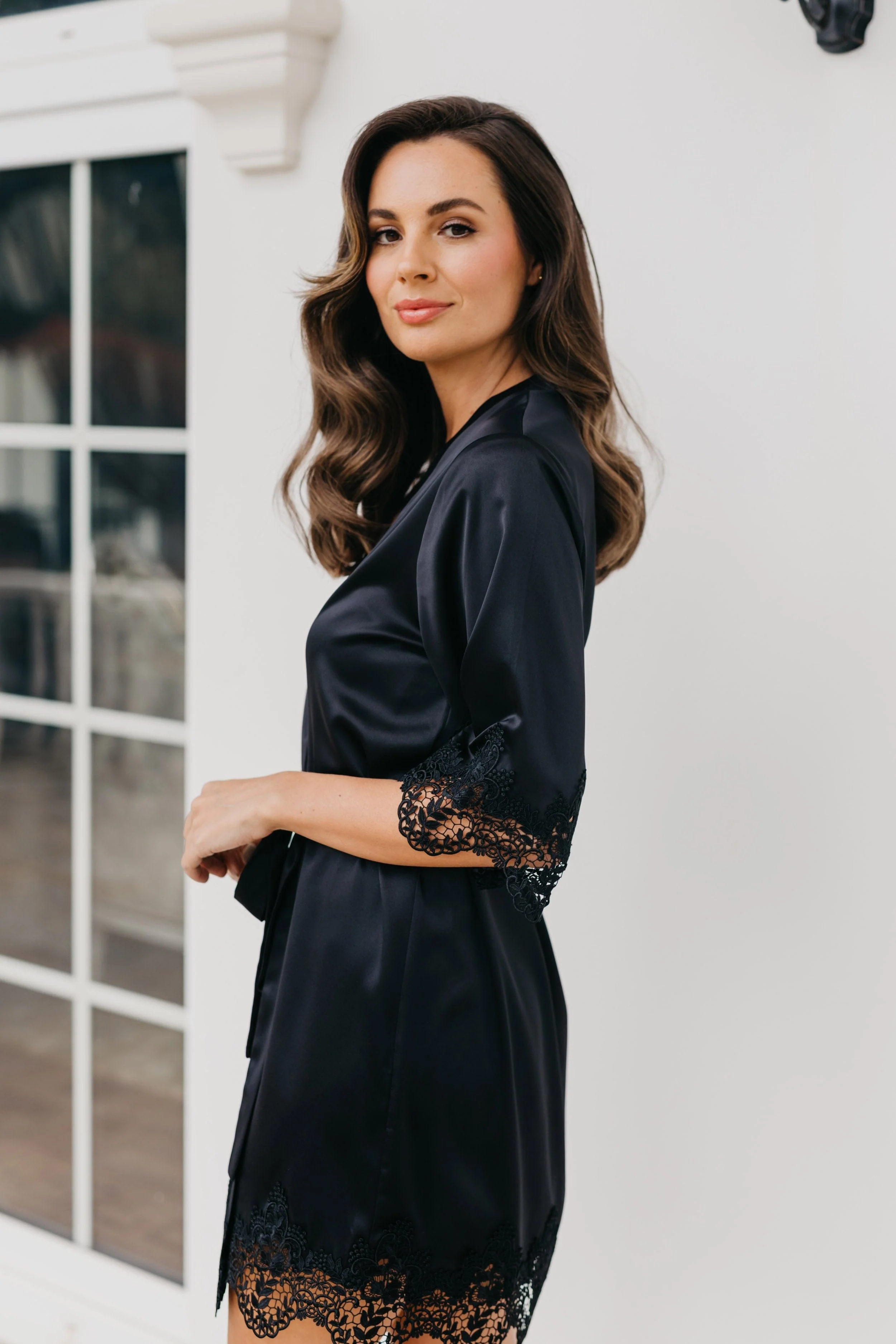Chiara Lace Trim Robe - Image 23
