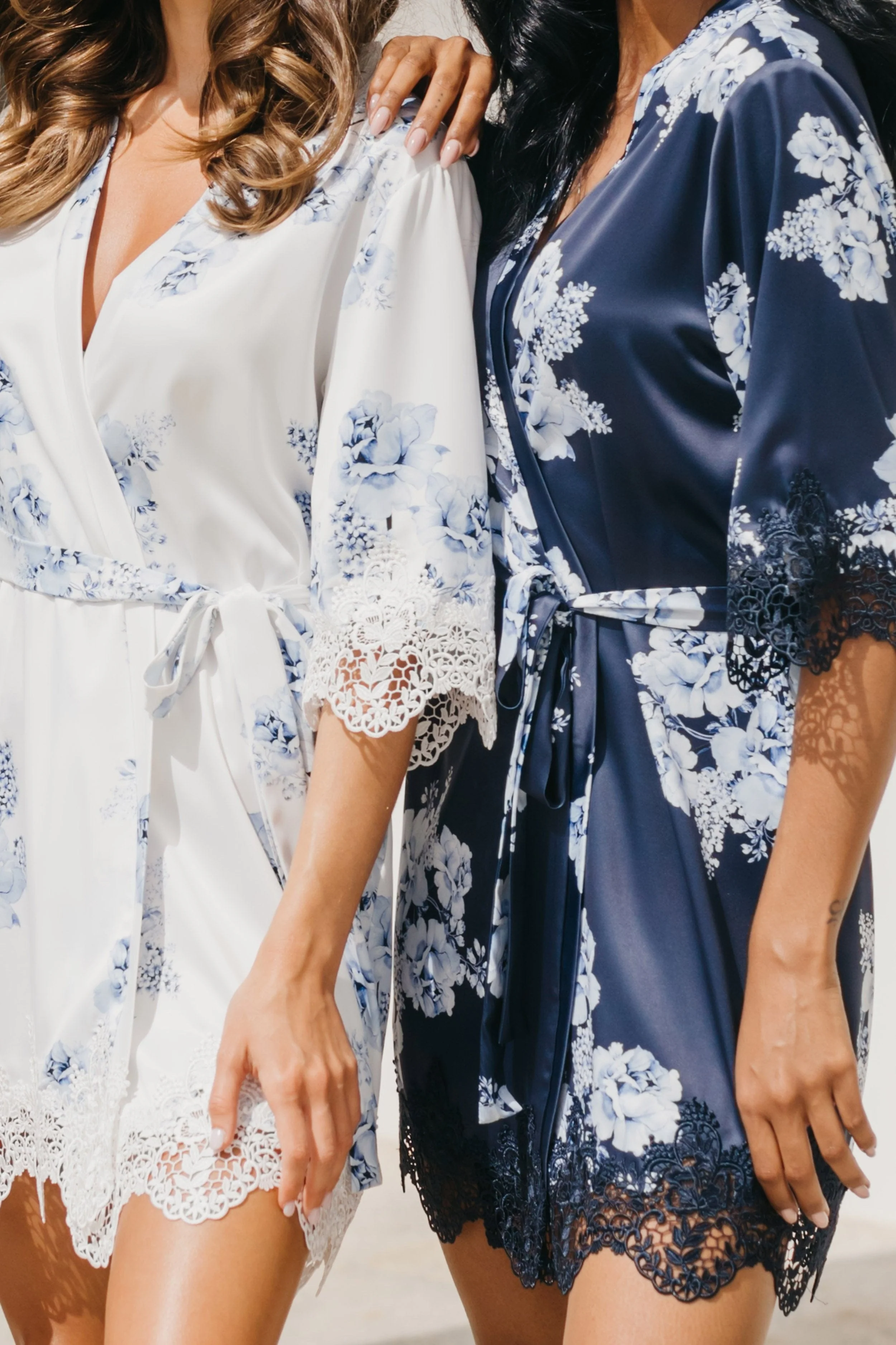Ivana Bleu De Fleur Printed Robe - Image 13