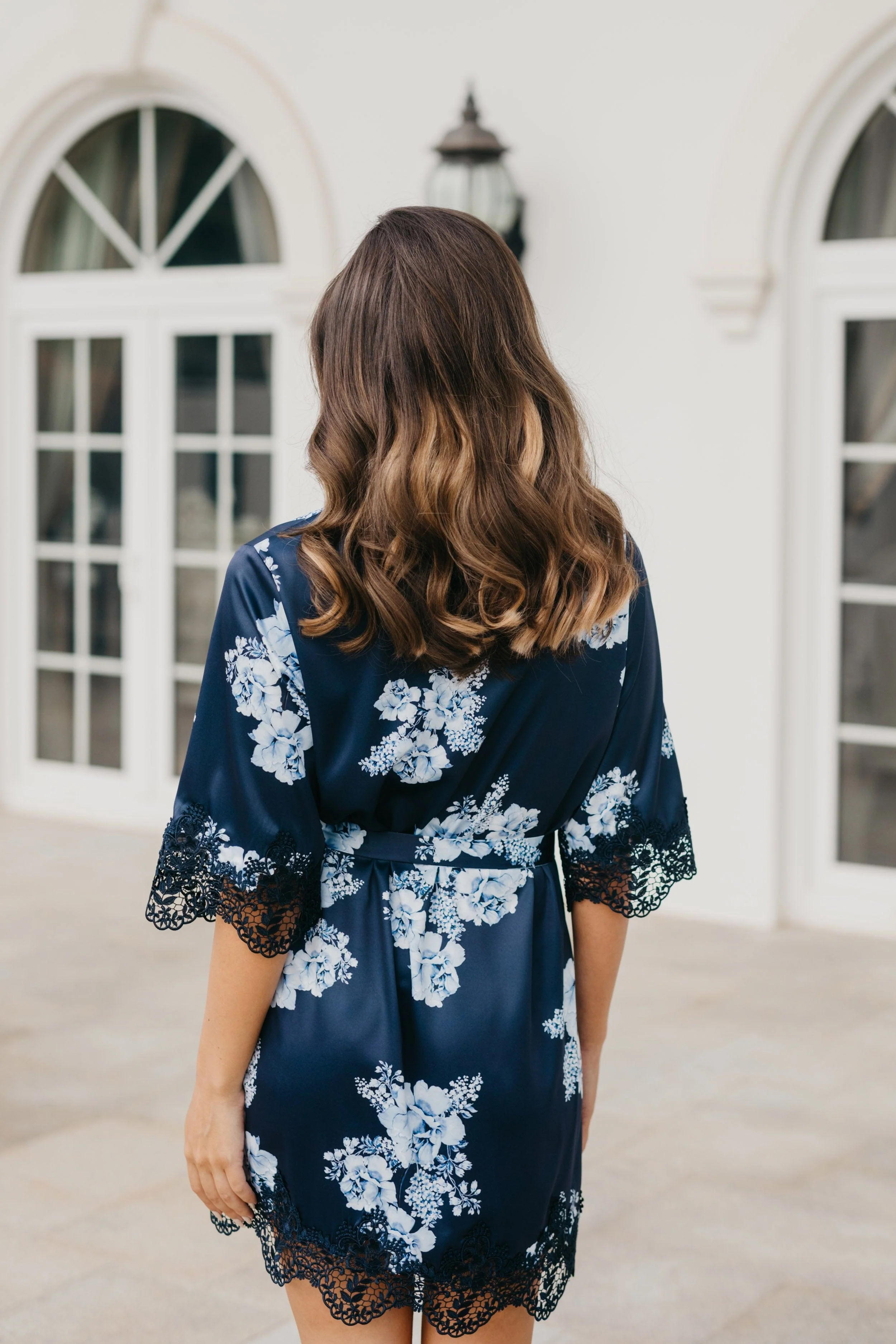 Ivana Bleu De Fleur Printed Robe - Image 19