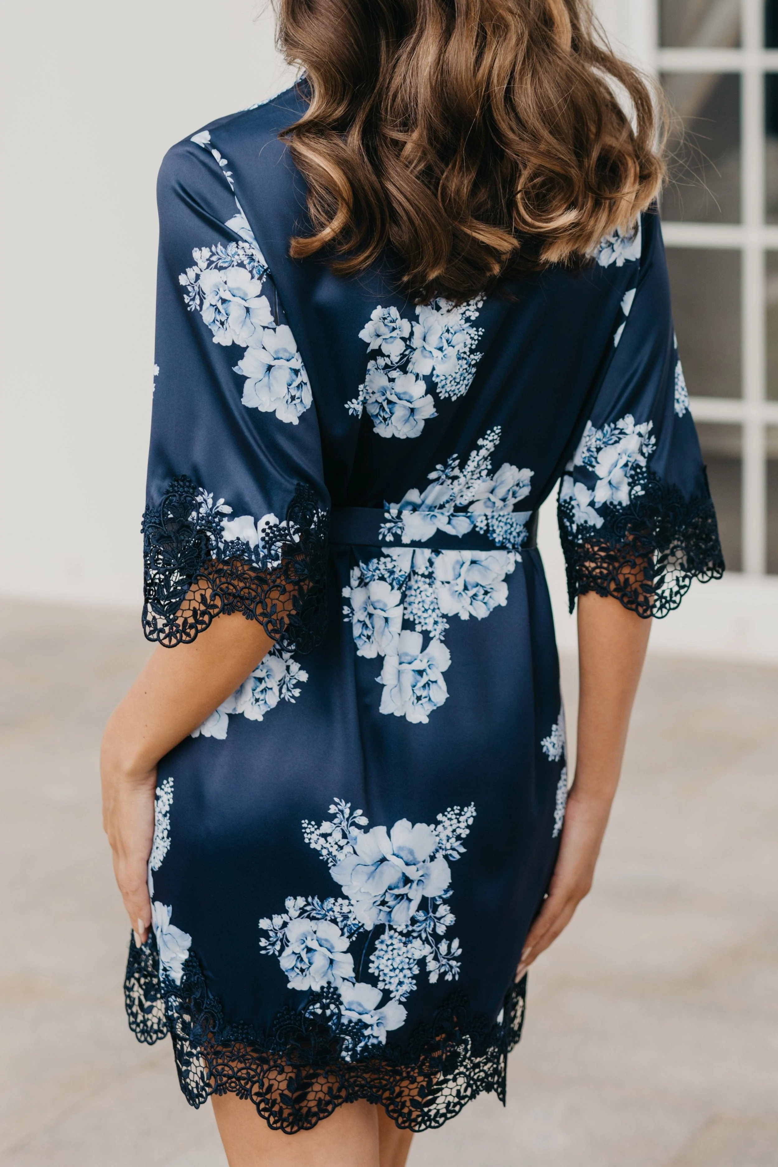 Ivana Bleu De Fleur Printed Robe - Image 20