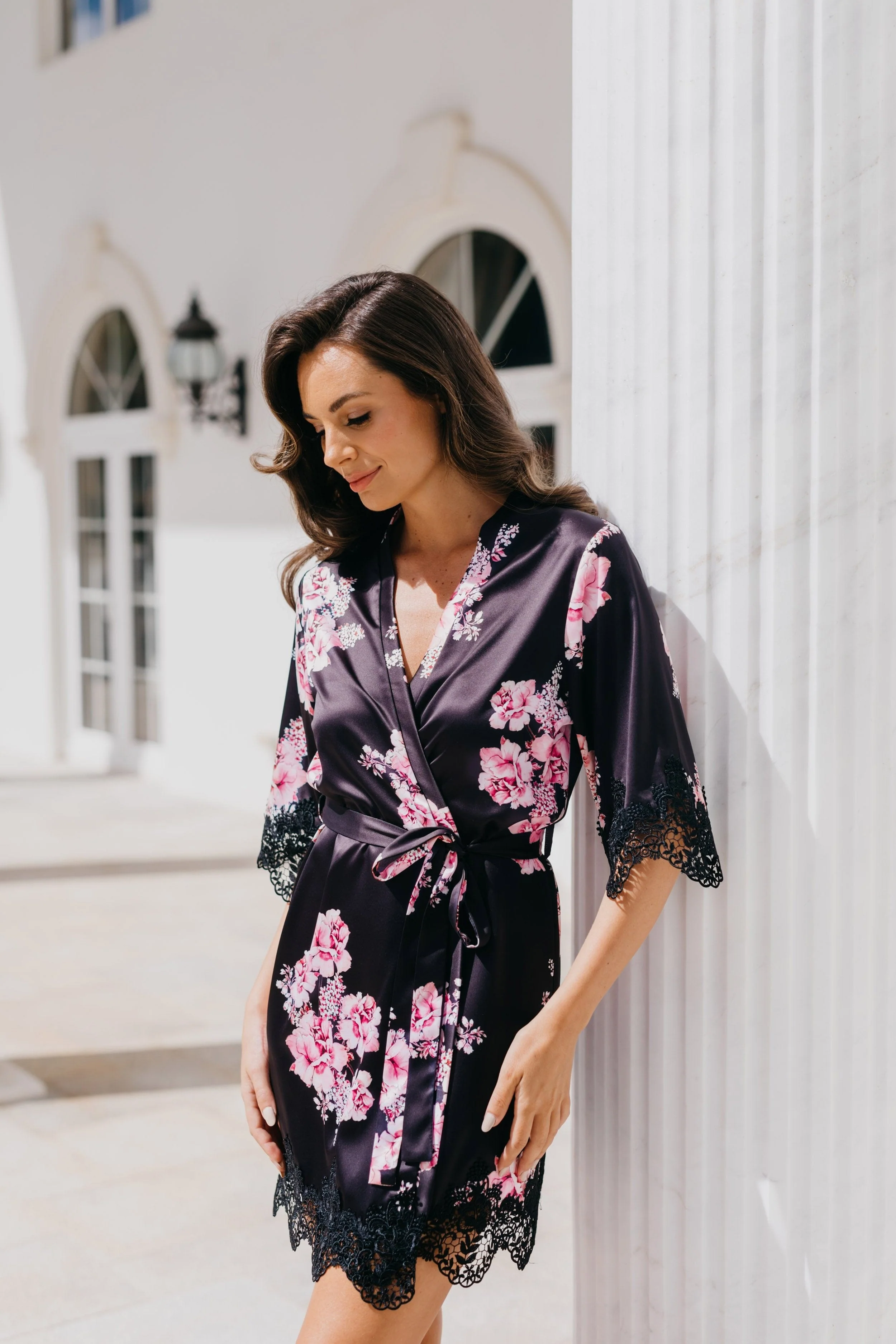 Ivana Bouquet De Fleur Printed Robe - Image 18