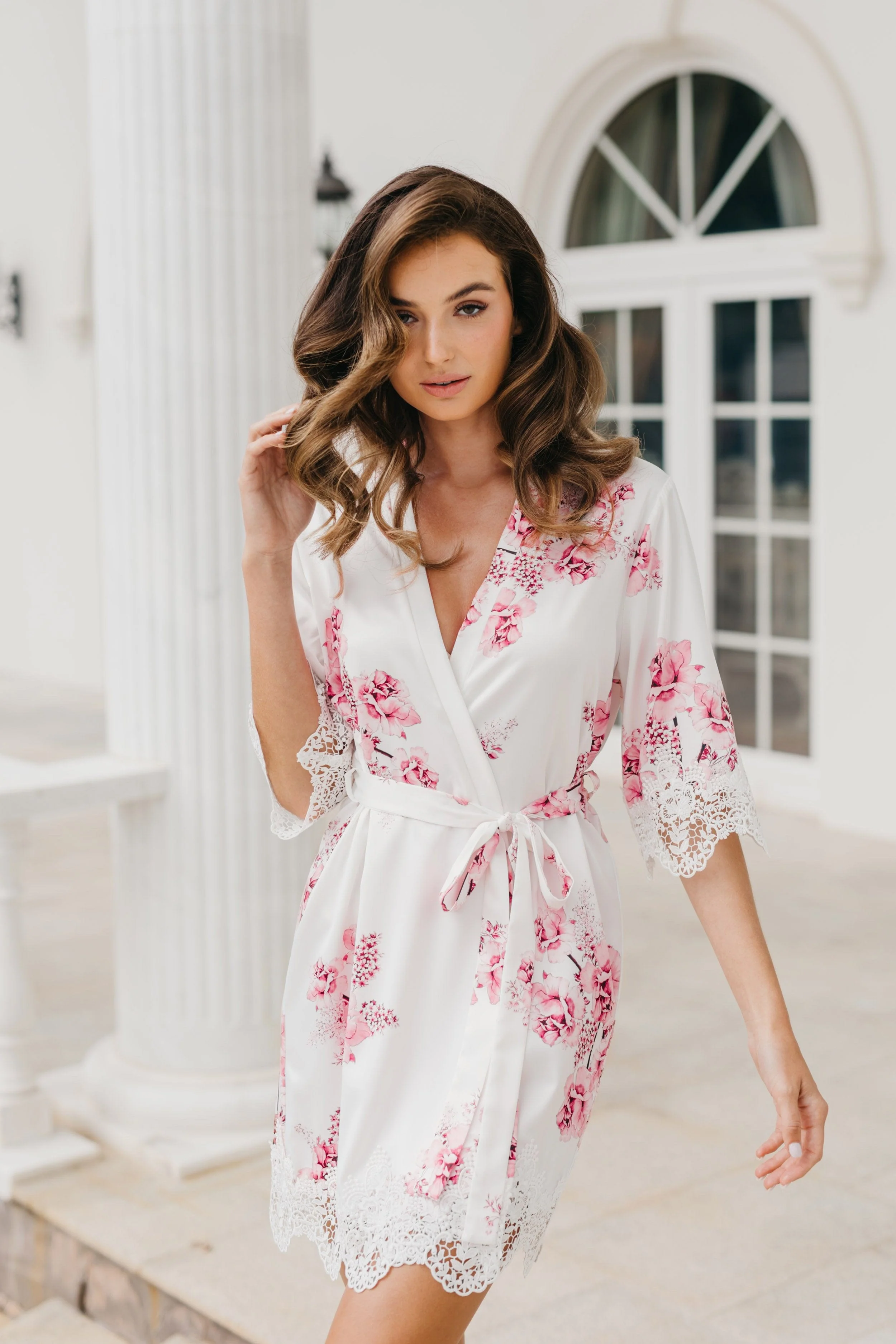 Ivana Bouquet De Fleur Printed Robe - Image 8
