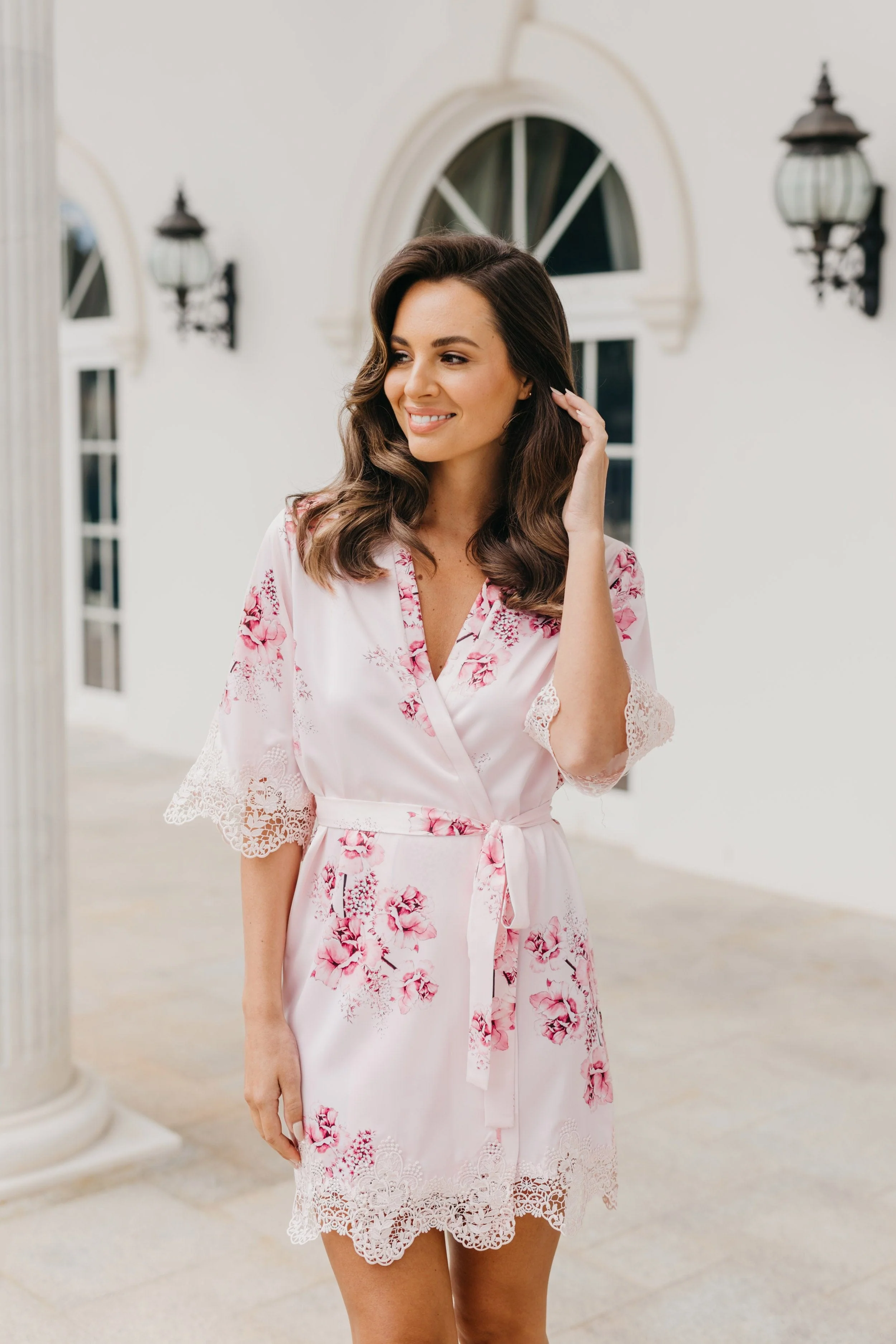 Ivana Bouquet De Fleur Printed Robe - Image 12