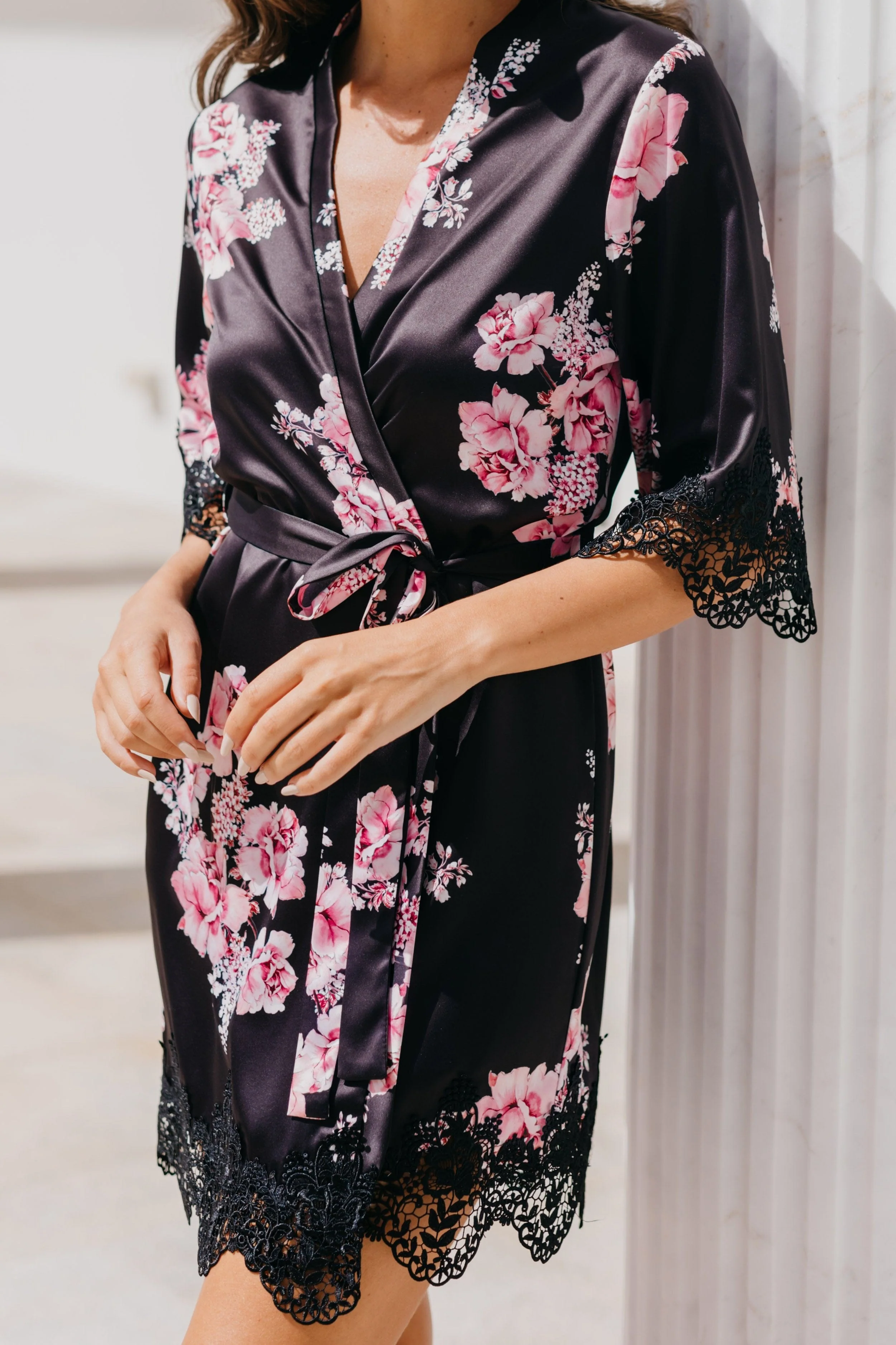 Ivana Bouquet De Fleur Printed Robe - Image 4