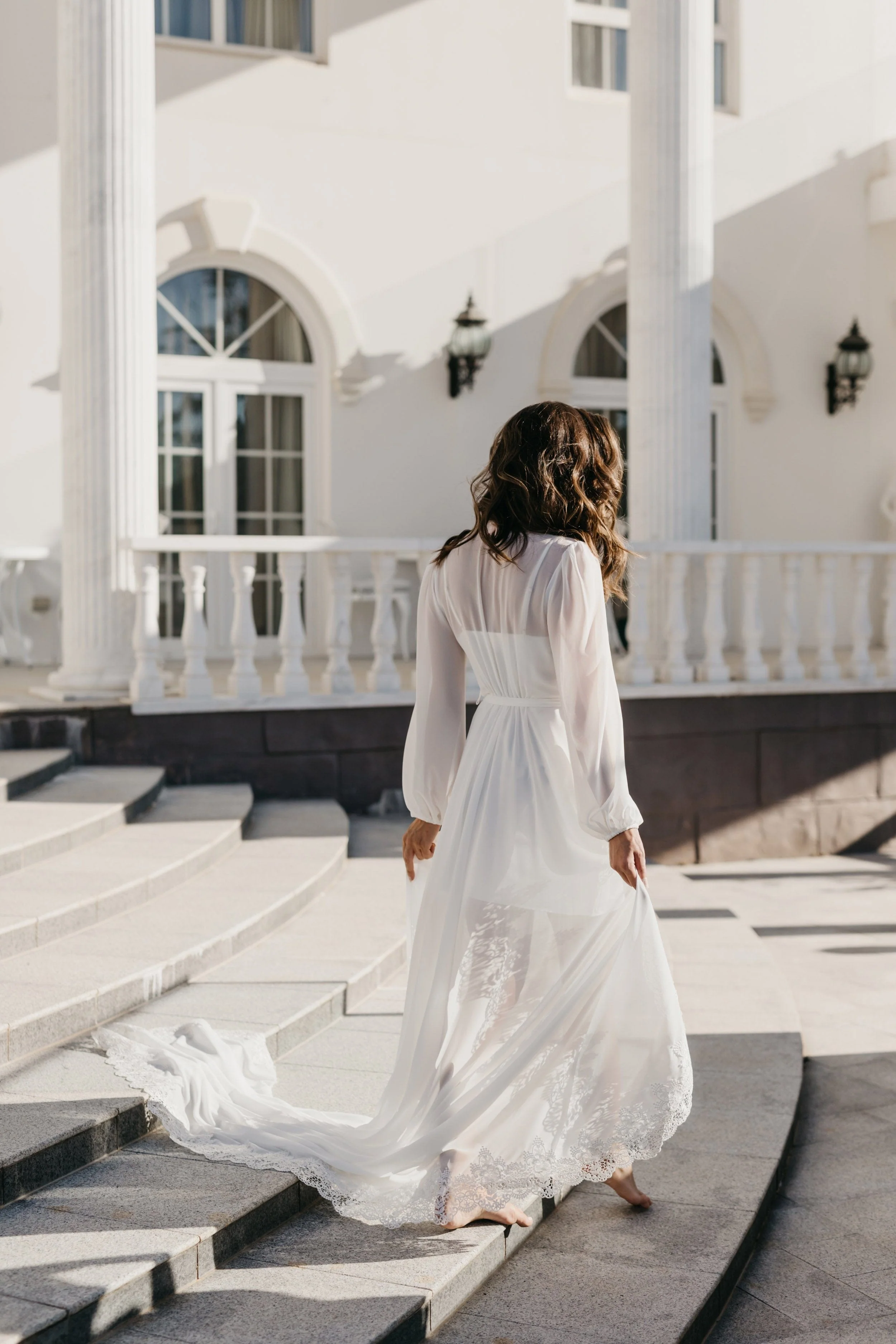Jolie Lace Trim Maxi With Train - Includes Slip - Image 15