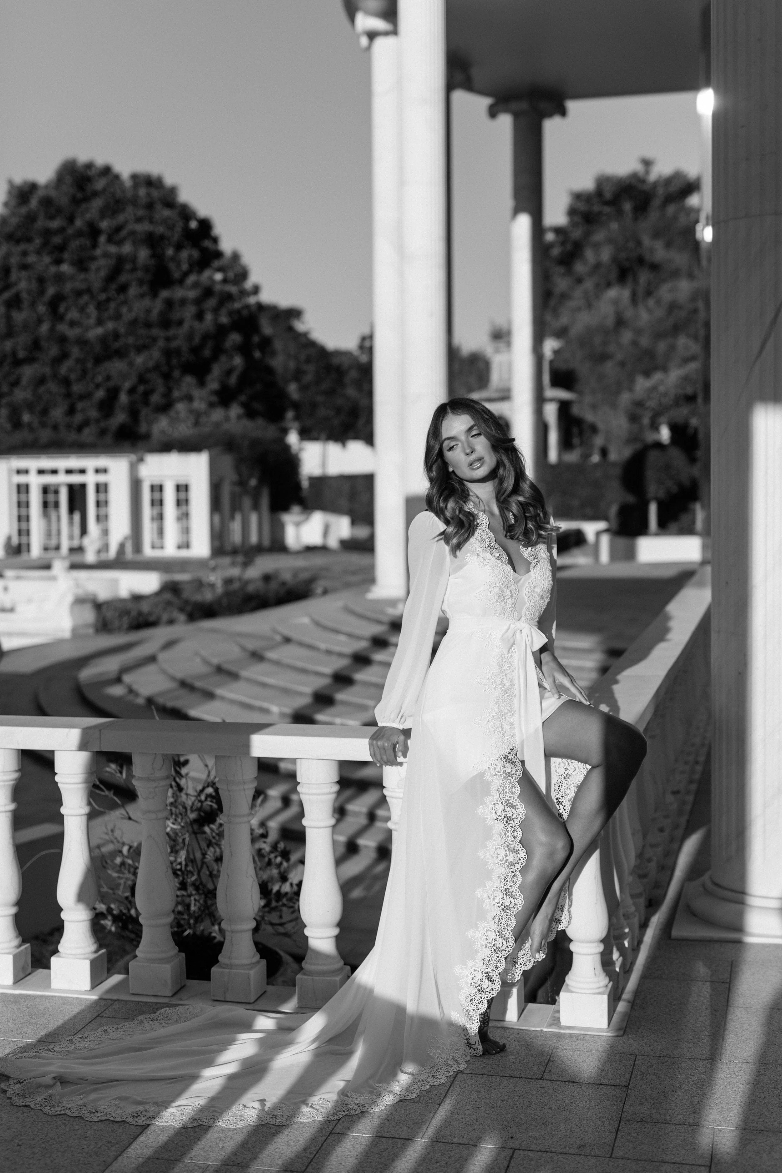 Jolie Lace Trim Maxi With Train - Includes Slip - Image 8