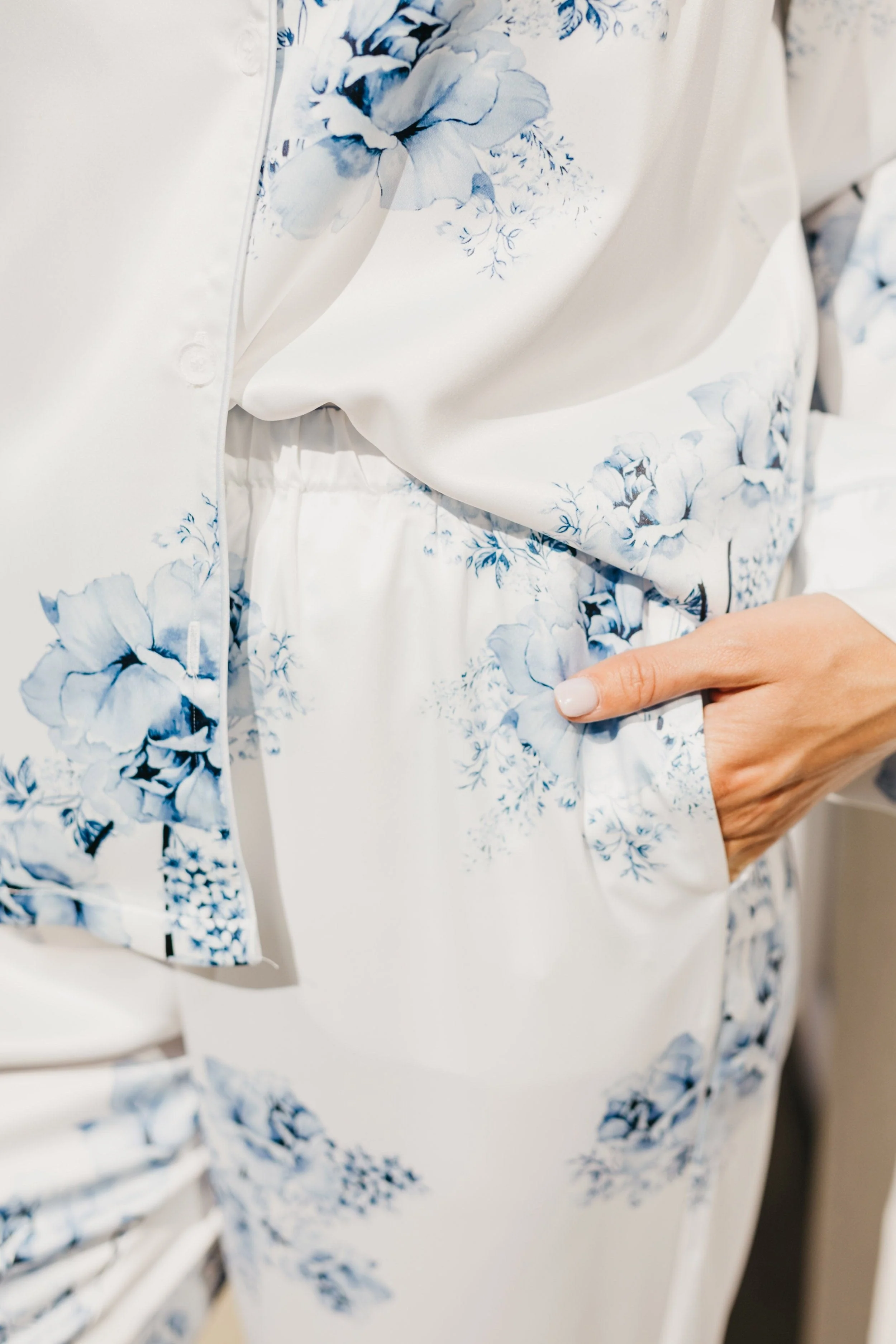 Katerina Bleu De Fleur Printed PJ Set - Image 12