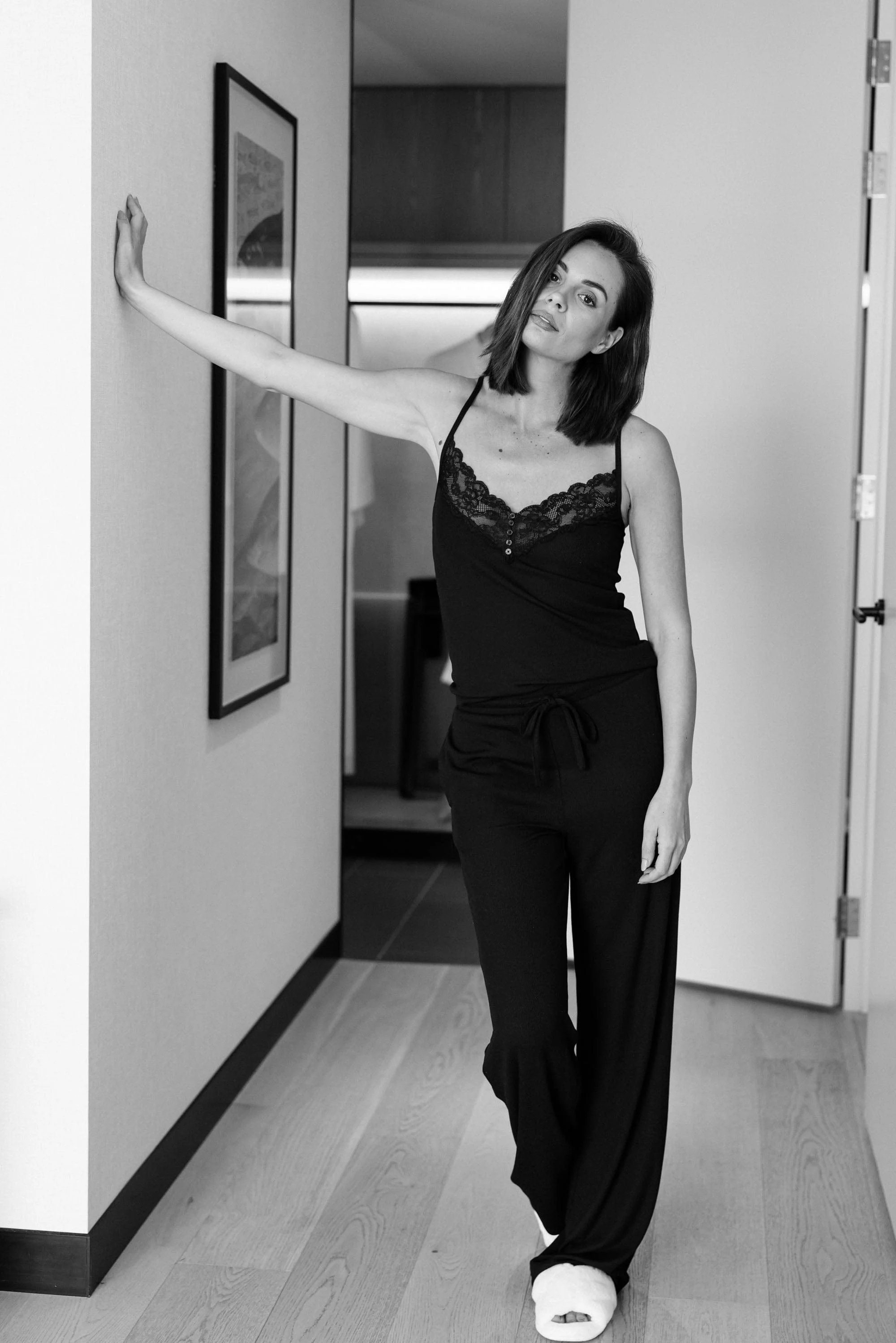 Colette Modal Cami and Pant Set in Black - Image 4