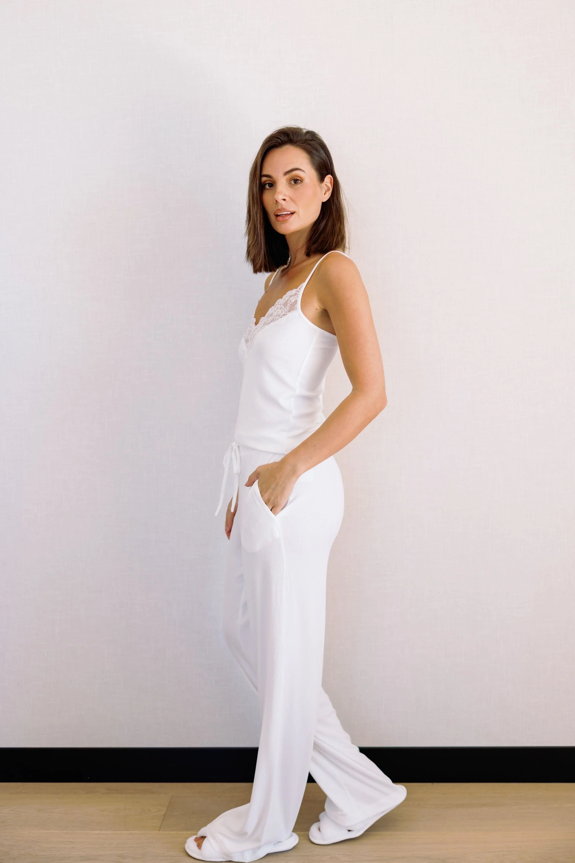Colette Modal Cami and Pant Set in White - Image 8