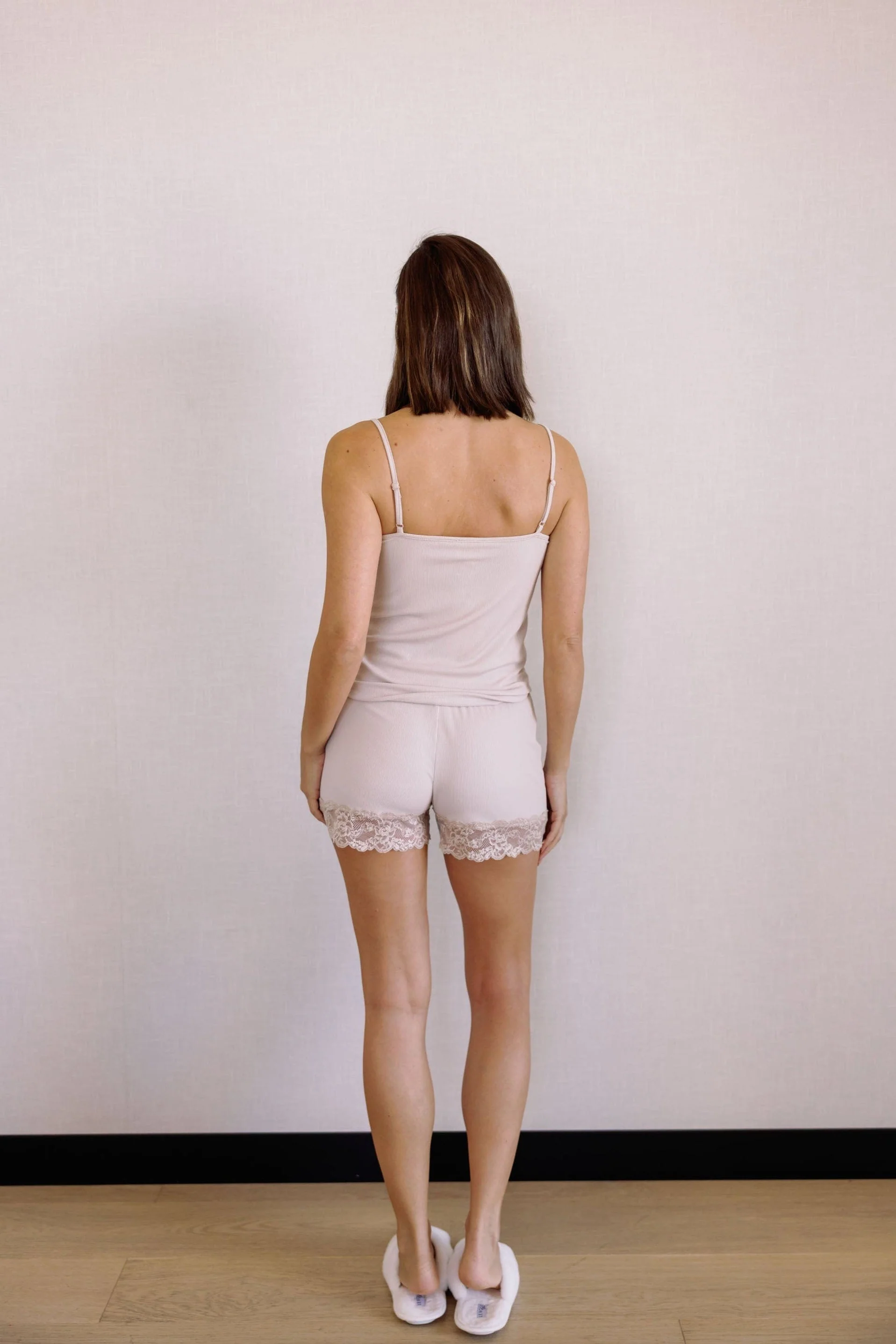 Clara Modal Rib Cami and Short Set in Champagne - Image 10