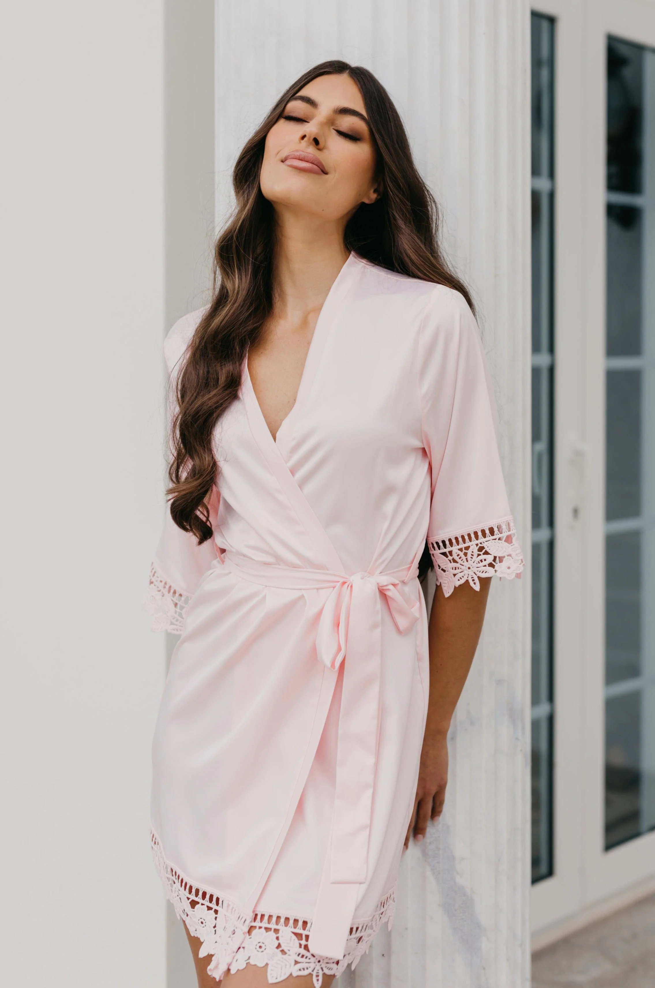 Lauren Lace Satin Robe - Image 15