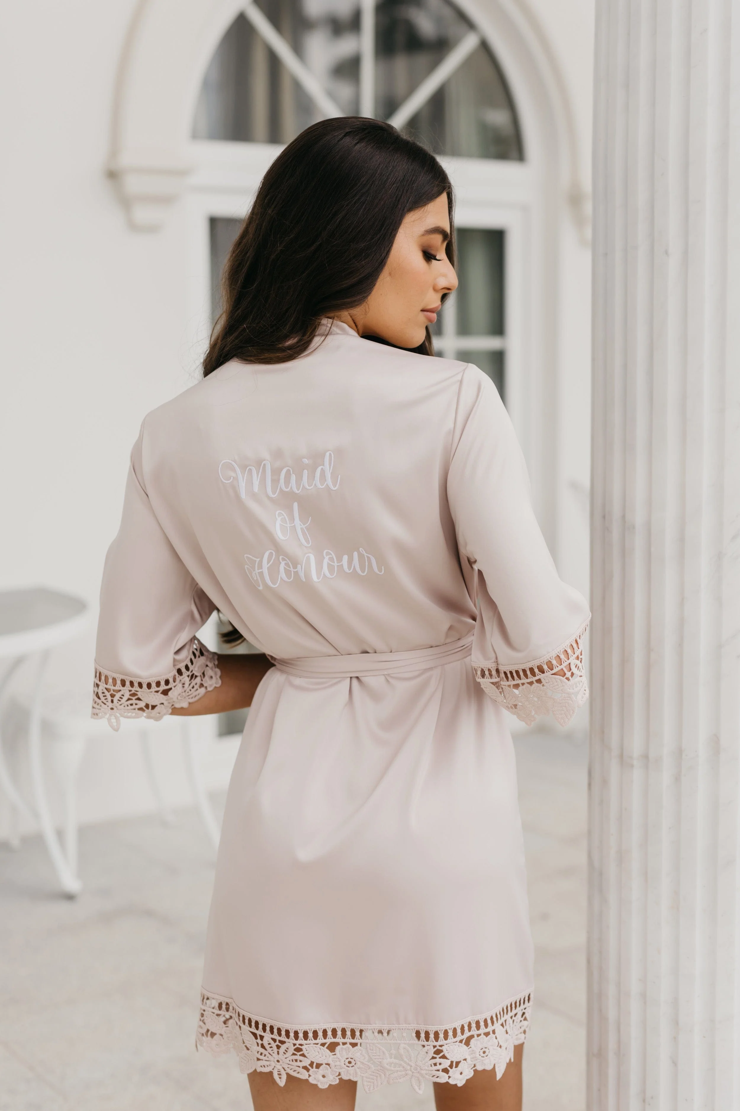 Lauren Lace Satin Robe - Image 3