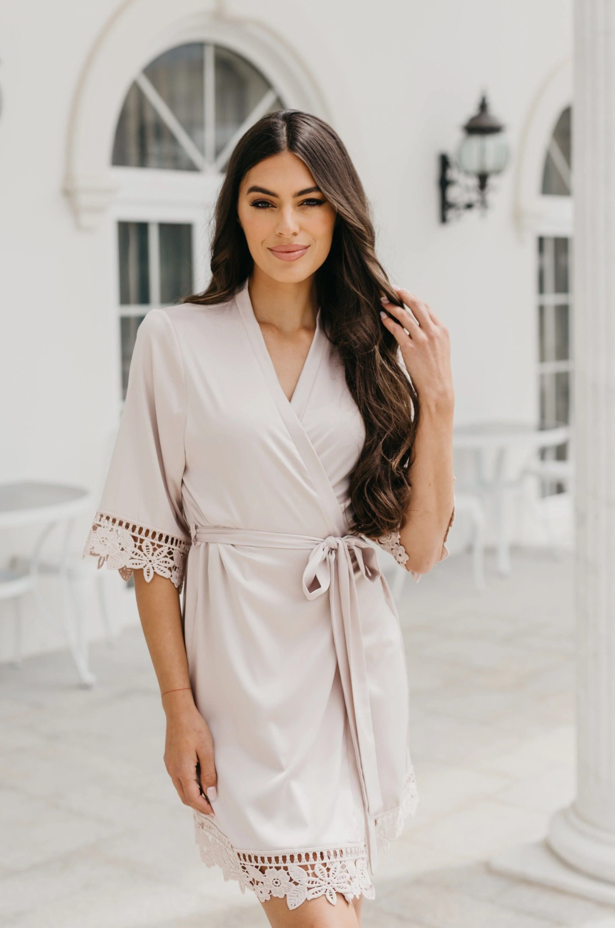 Lauren Lace Satin Robe - Image 4