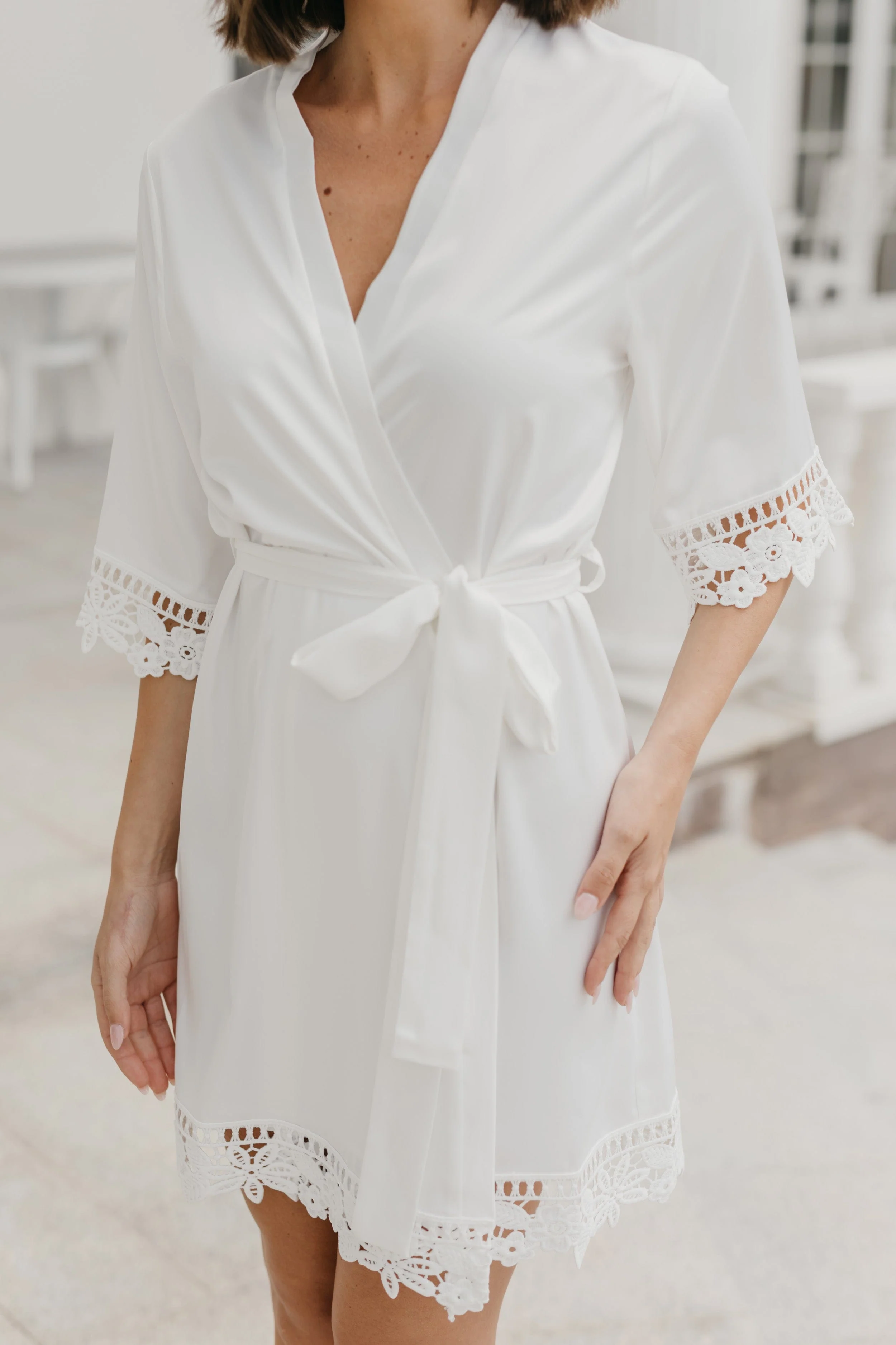 Lauren Lace Satin Robe - Image 5