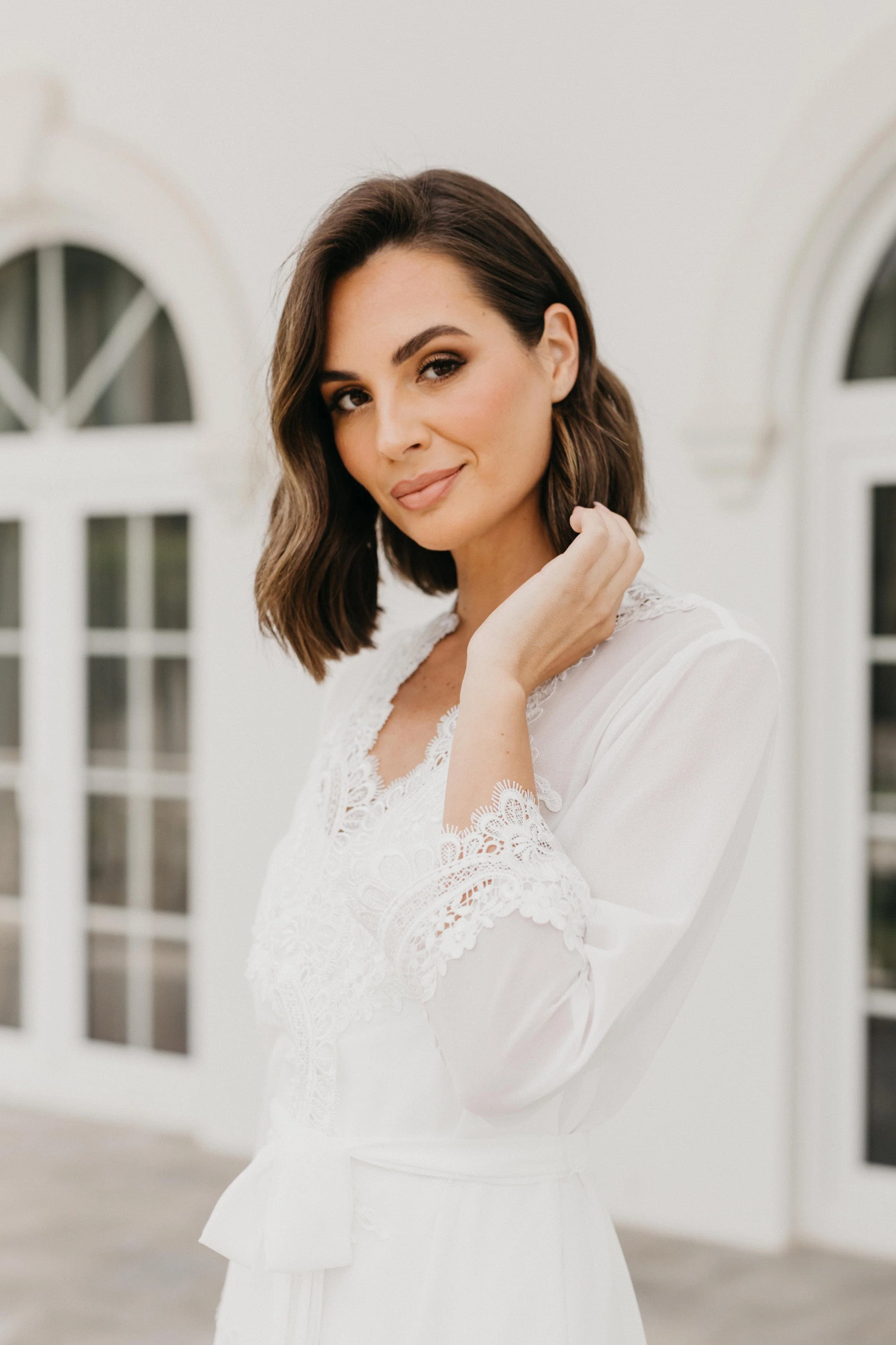 Maeve Lace Trim Robe - Includes Slip - Image 7