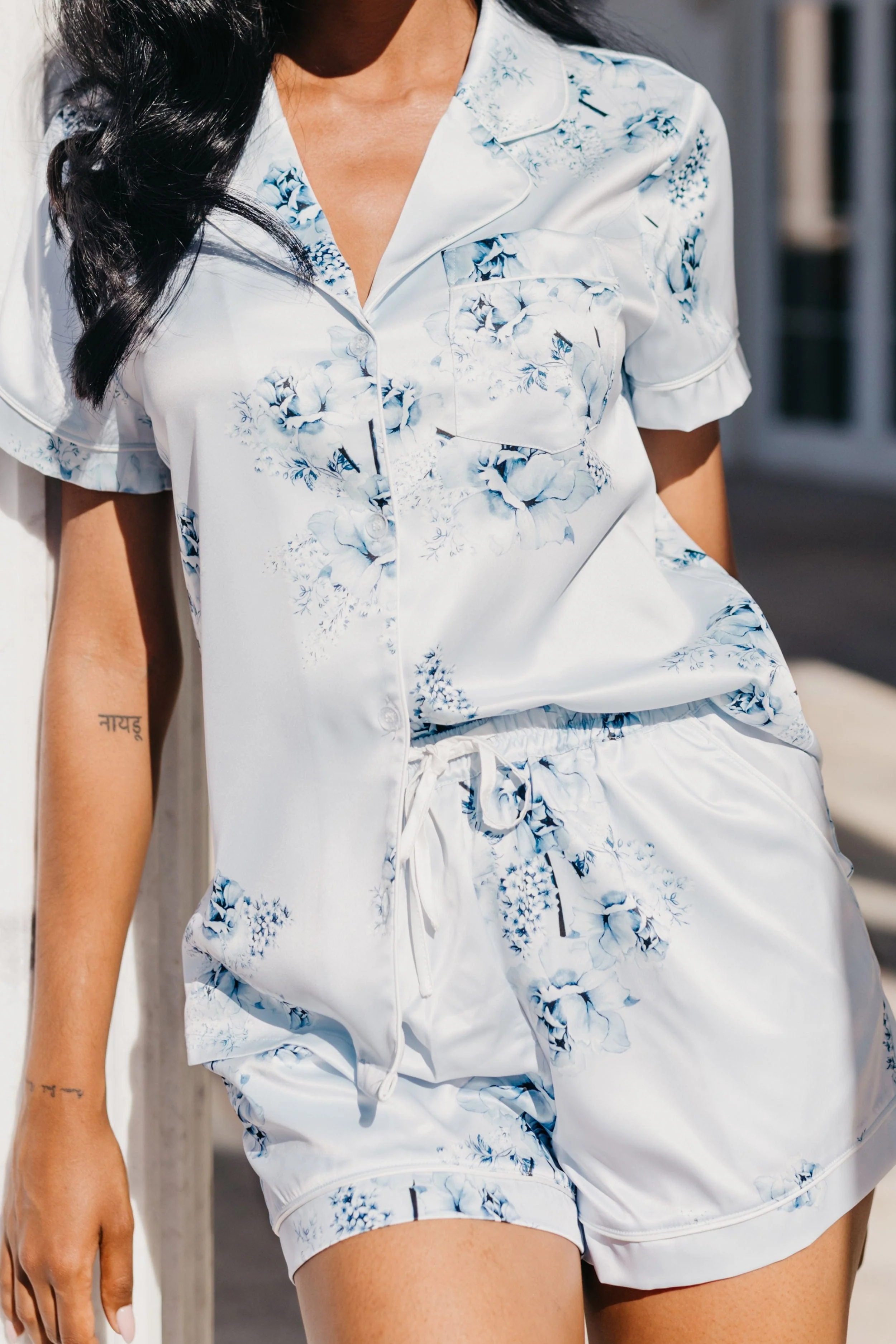 Mileva Bleu De Fleur Printed PJ Set - Image 14