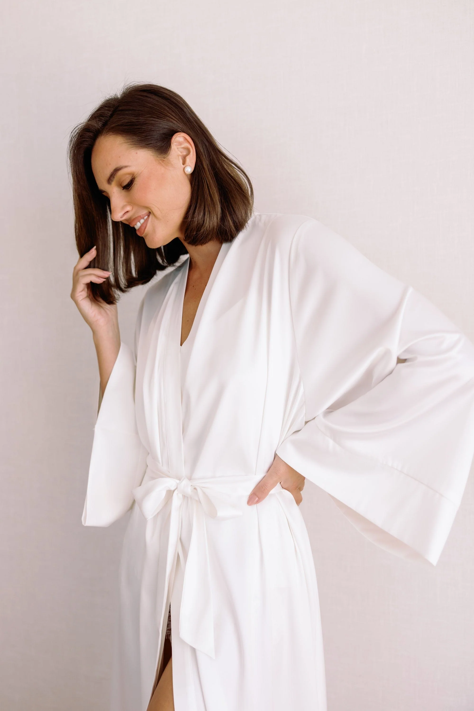 Natalia Satin Bridal Robe - Image 12