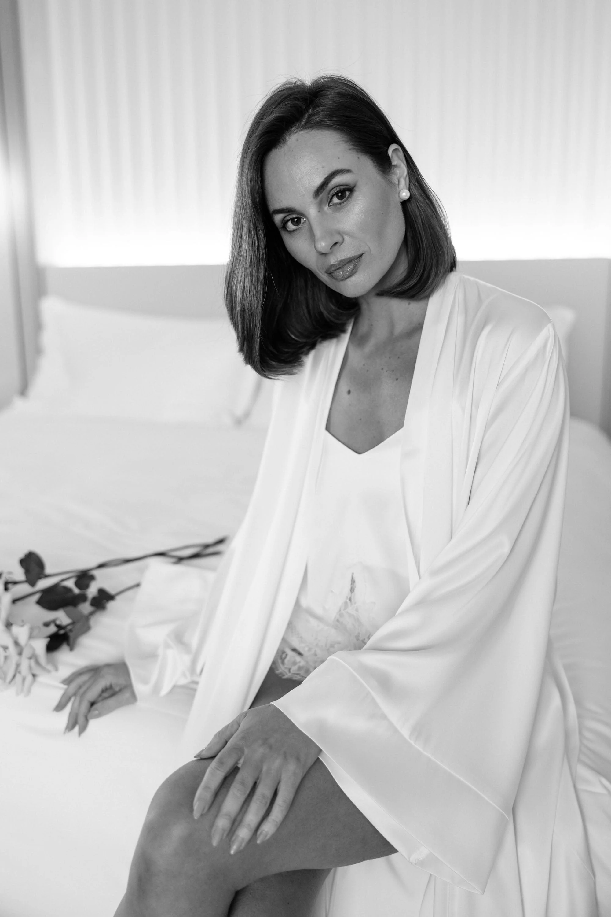 Natalia Satin Bridal Robe - Image 9