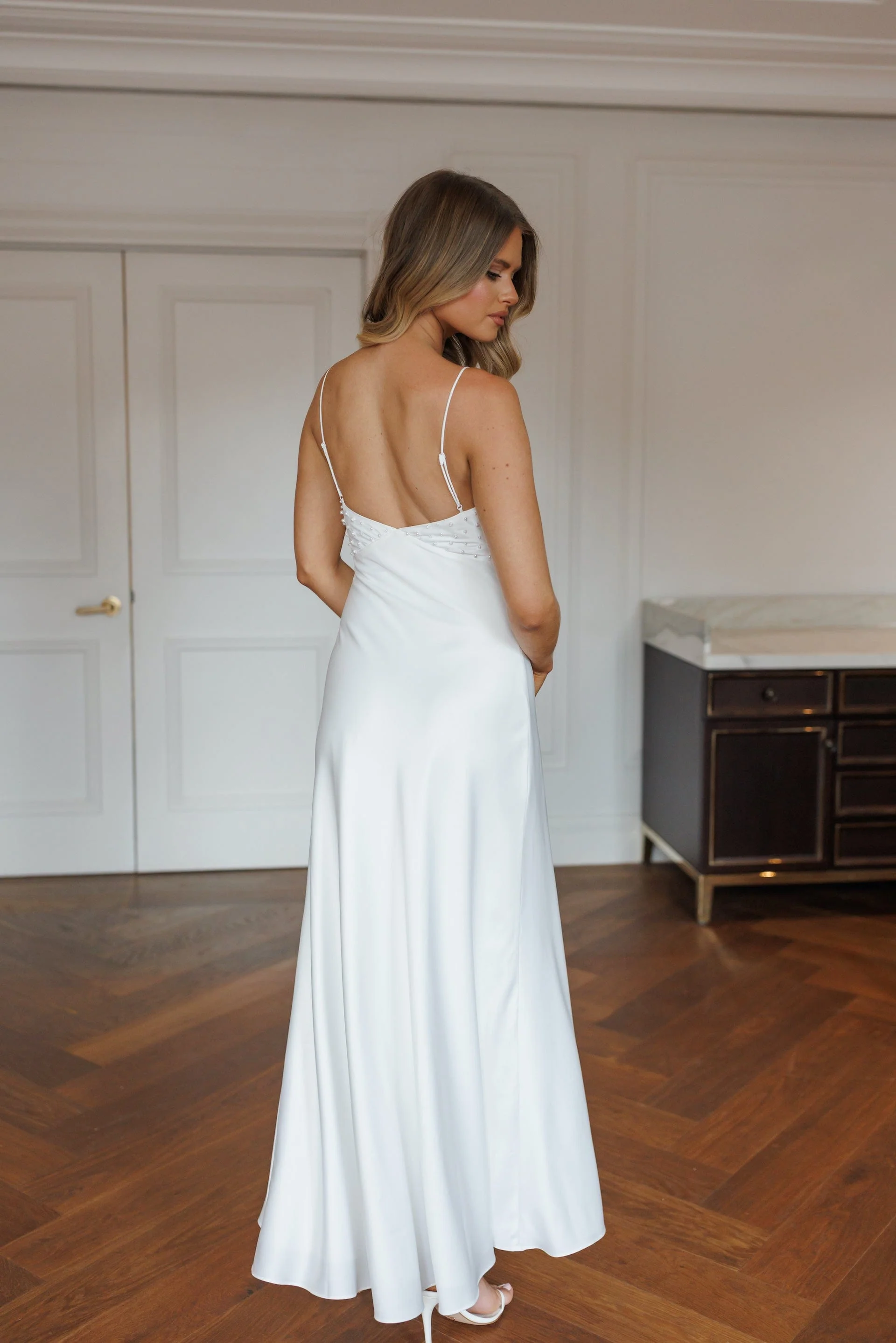 Paris Pearl Beaded Bridal Maxi Slip - Image 10