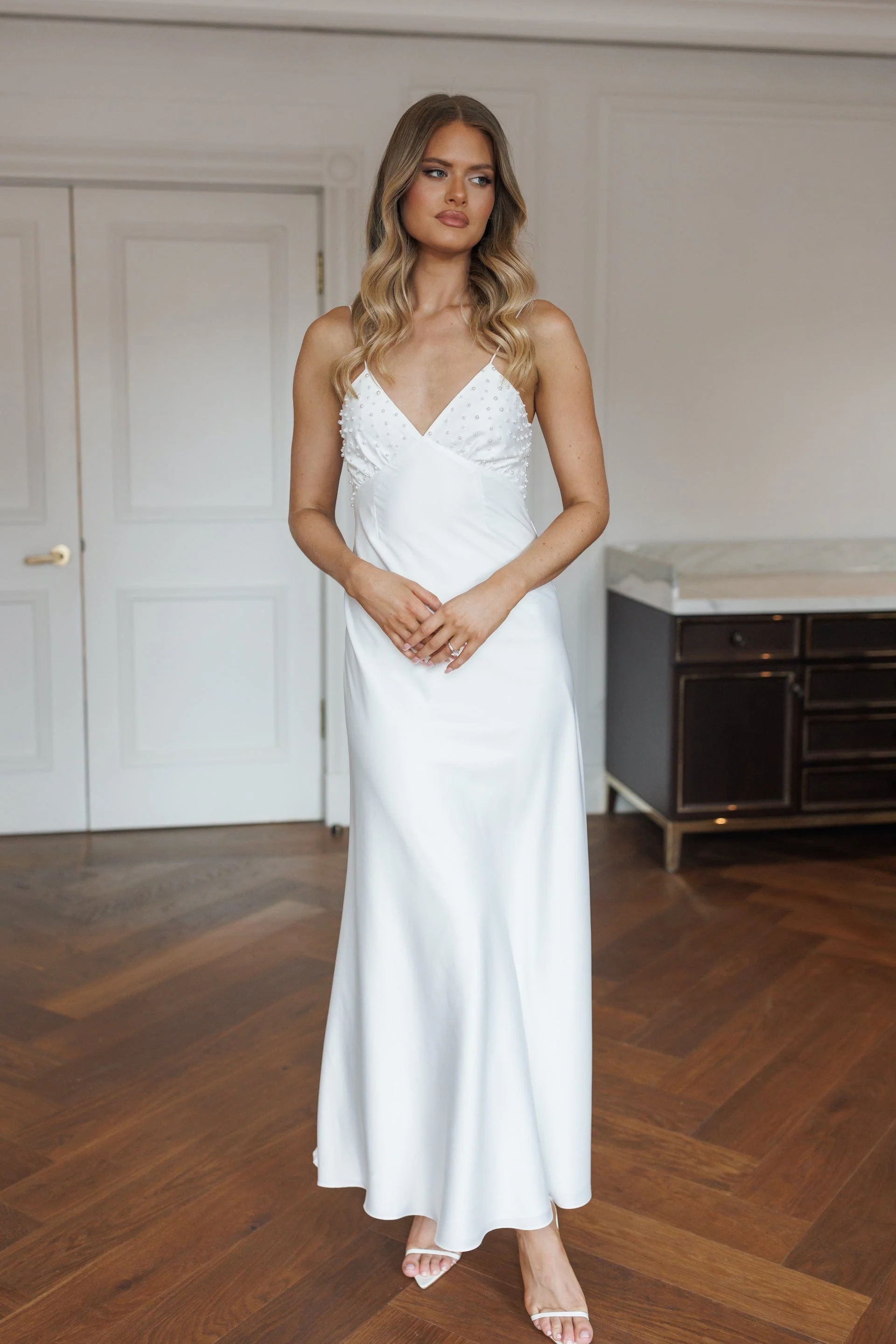 Paris Pearl Beaded Bridal Maxi Slip - Image 11