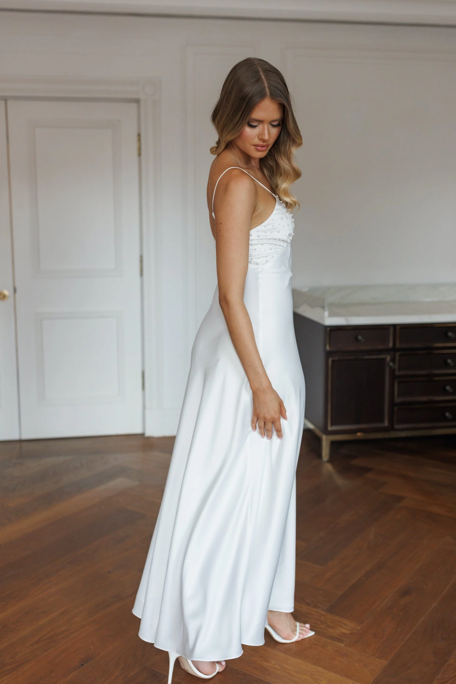 Paris Pearl Beaded Bridal Maxi Slip - Image 6