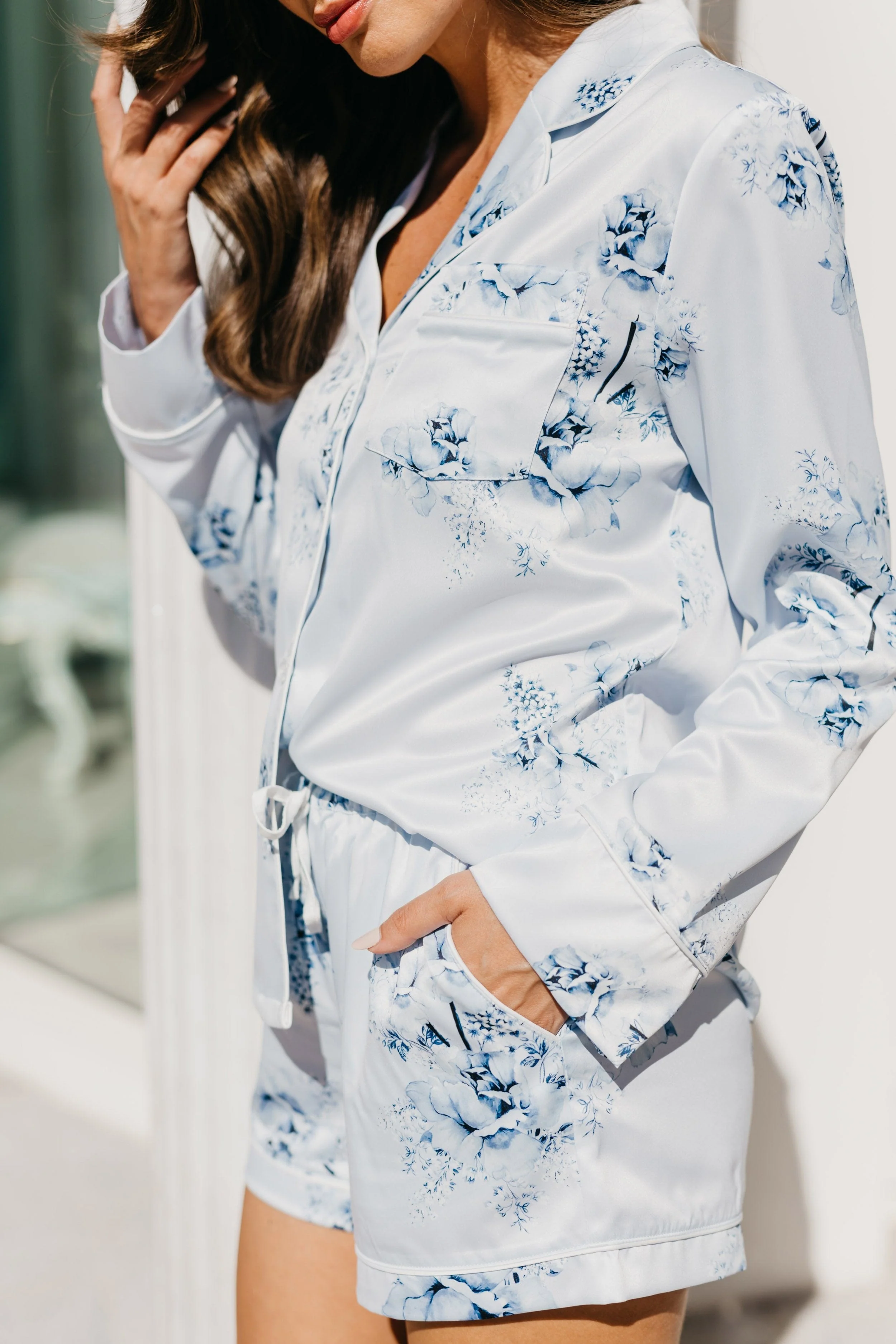 Romi Bleu De Fleur Printed PJ Set - Image 5