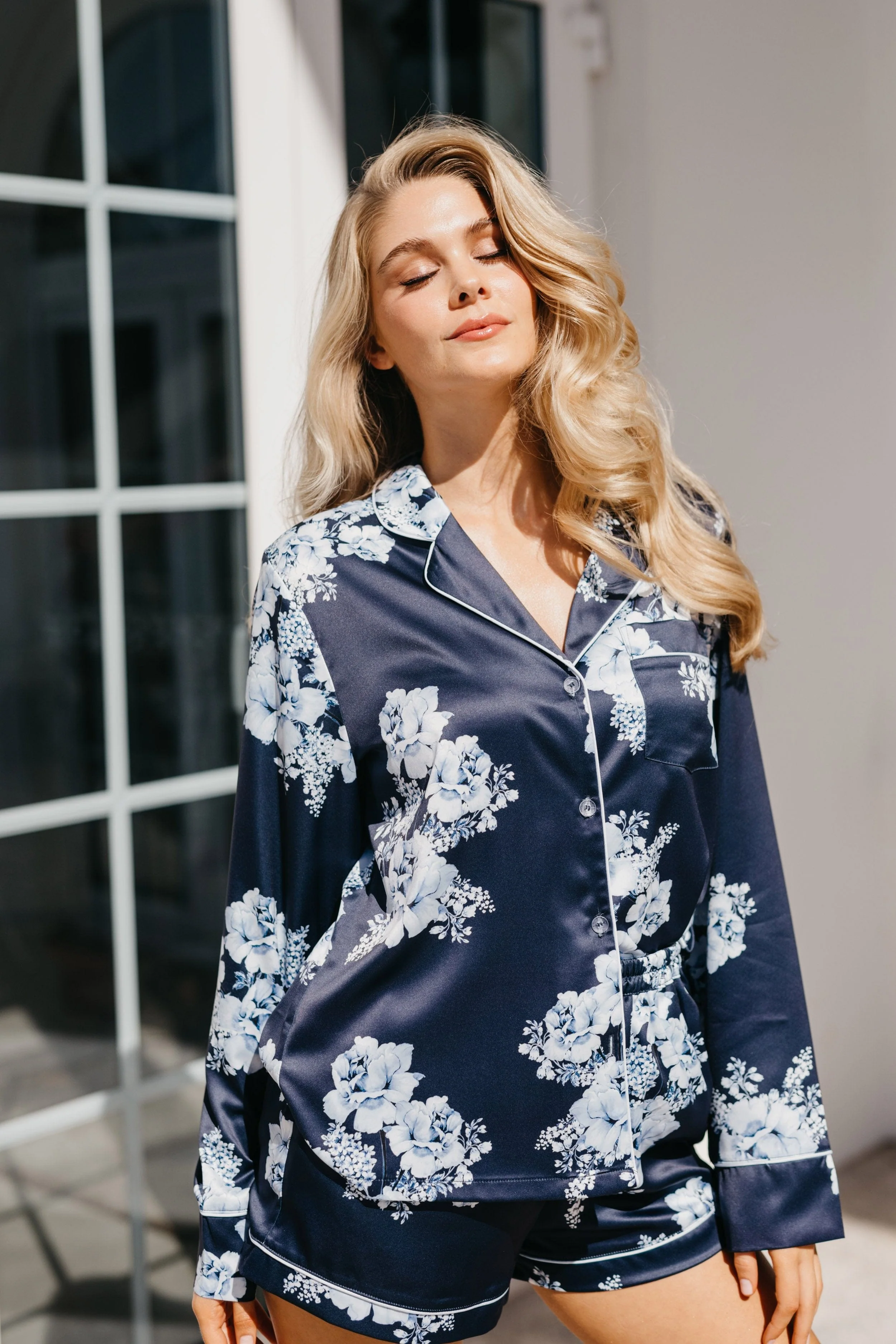 Romi Bleu De Fleur Printed PJ Set - Image 6
