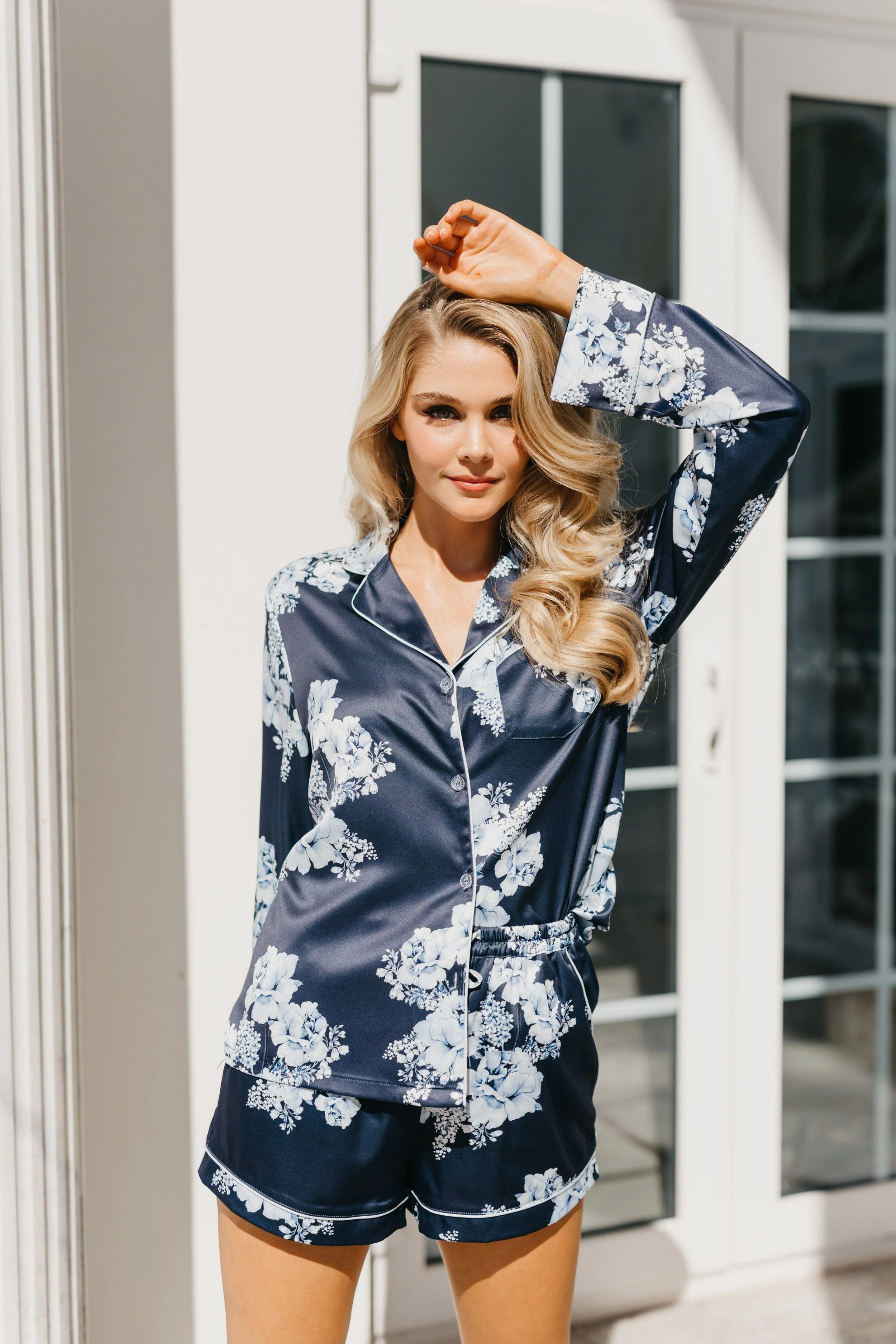 Romi Bleu De Fleur Printed PJ Set - Image 7