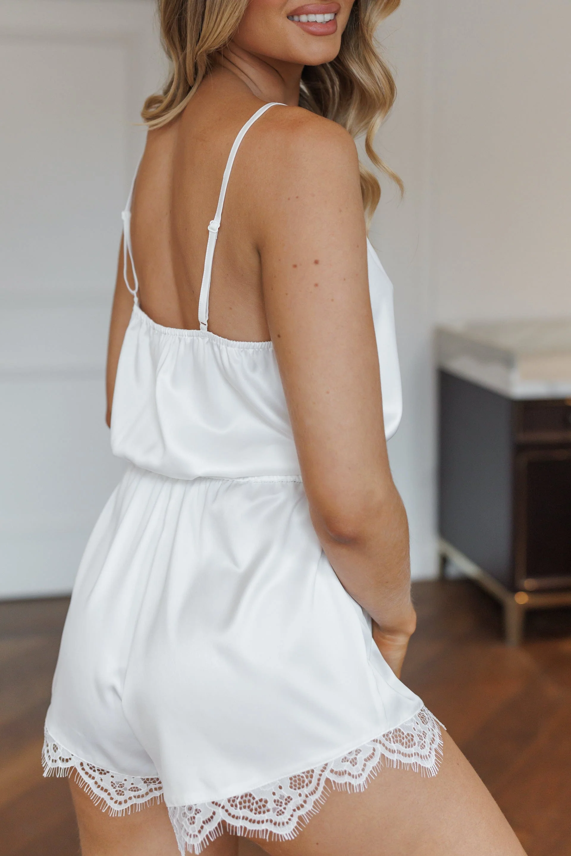 Ruelle Lace Trim Bridal Playsuit - Image 4