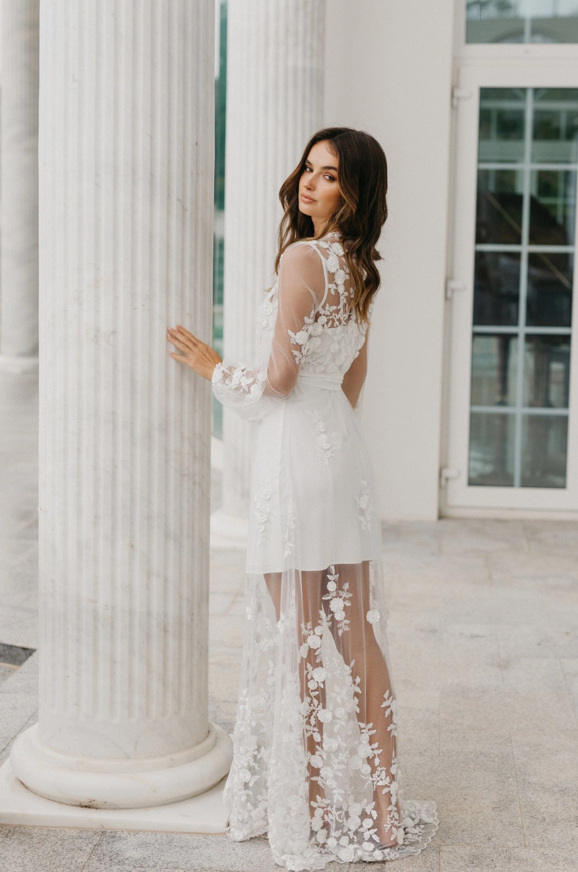 Steffanie Beaded Floral Lace Maxi - Includes Slip - Image 10