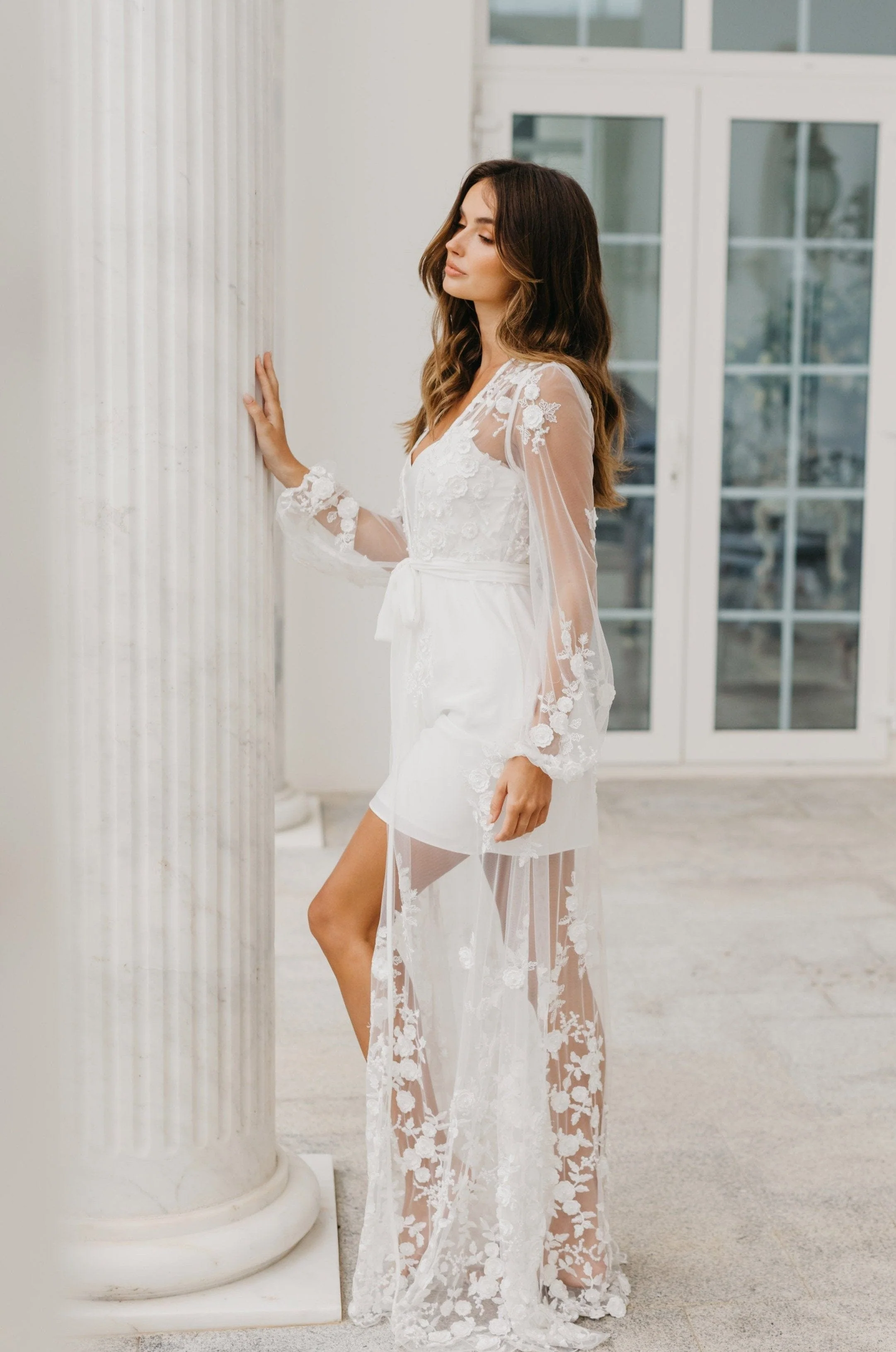 Steffanie Beaded Floral Lace Maxi - Includes Slip - Image 14