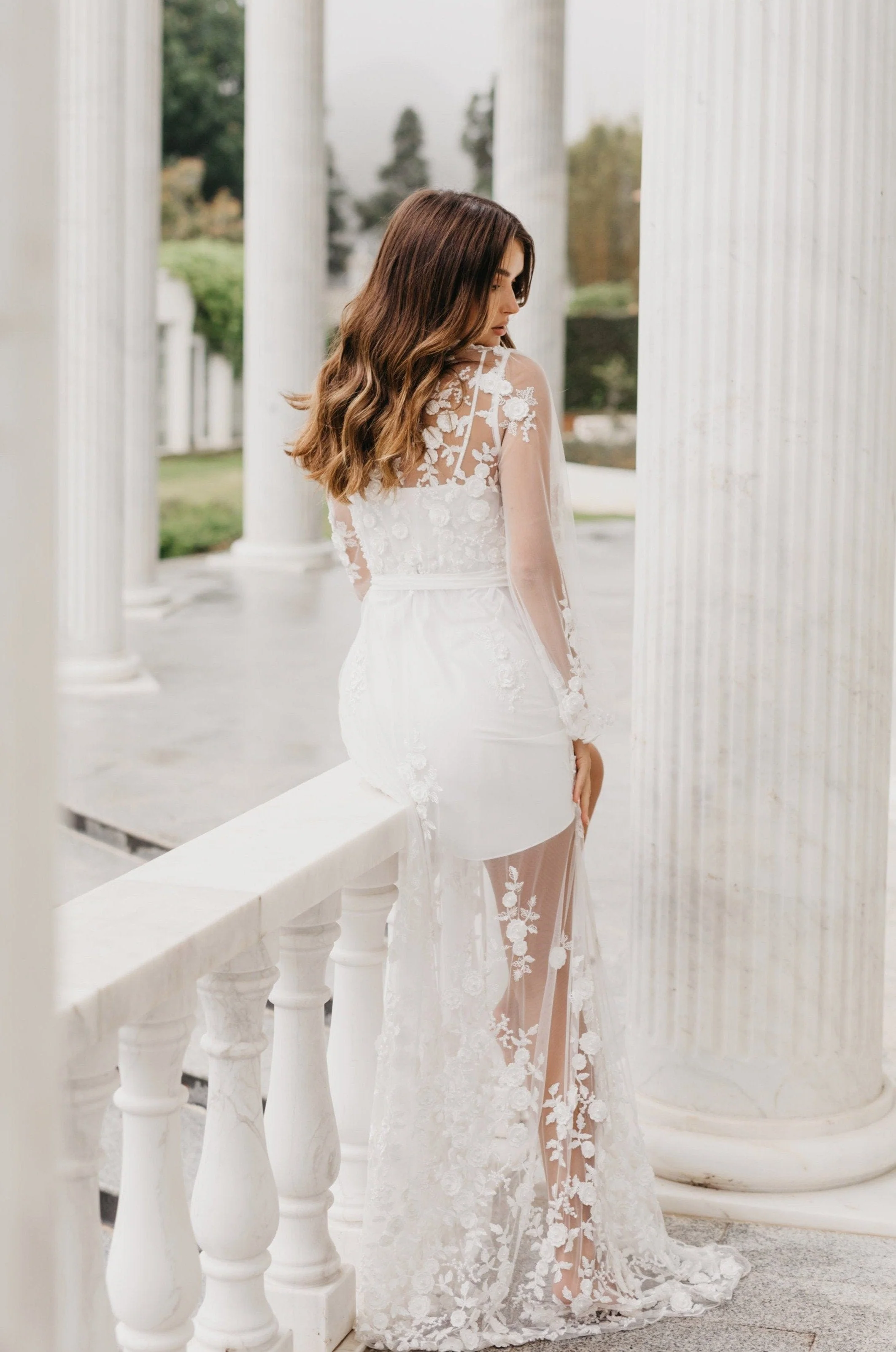 Steffanie Beaded Floral Lace Maxi - Includes Slip - Image 3