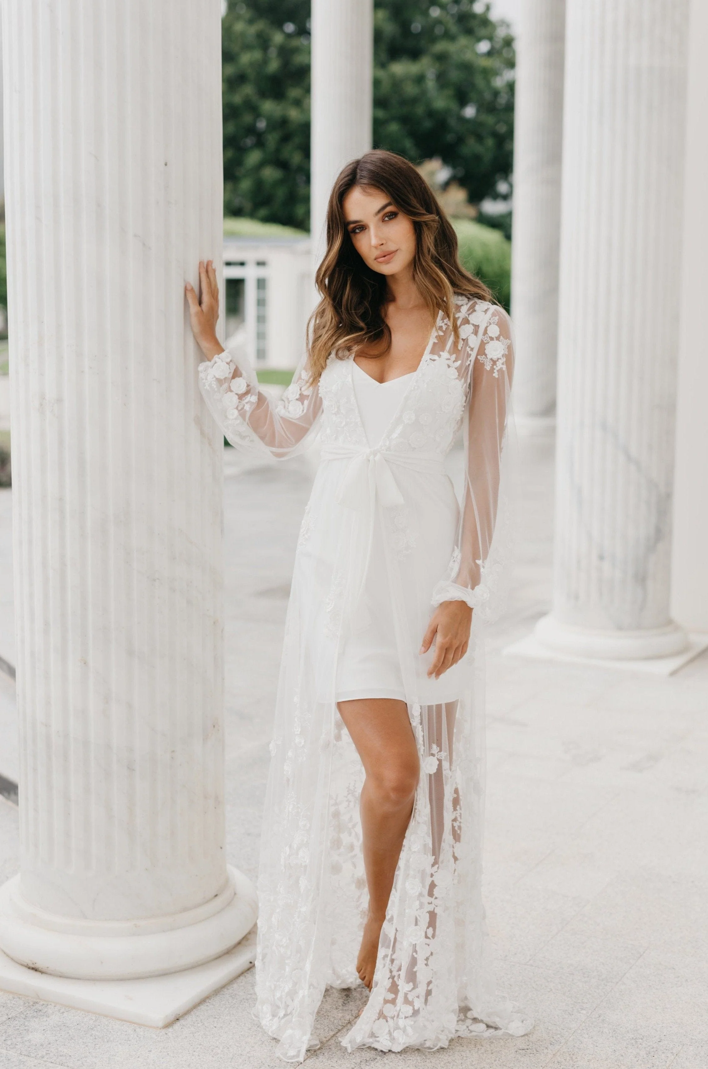 Steffanie Beaded Floral Lace Maxi - Includes Slip - Image 6