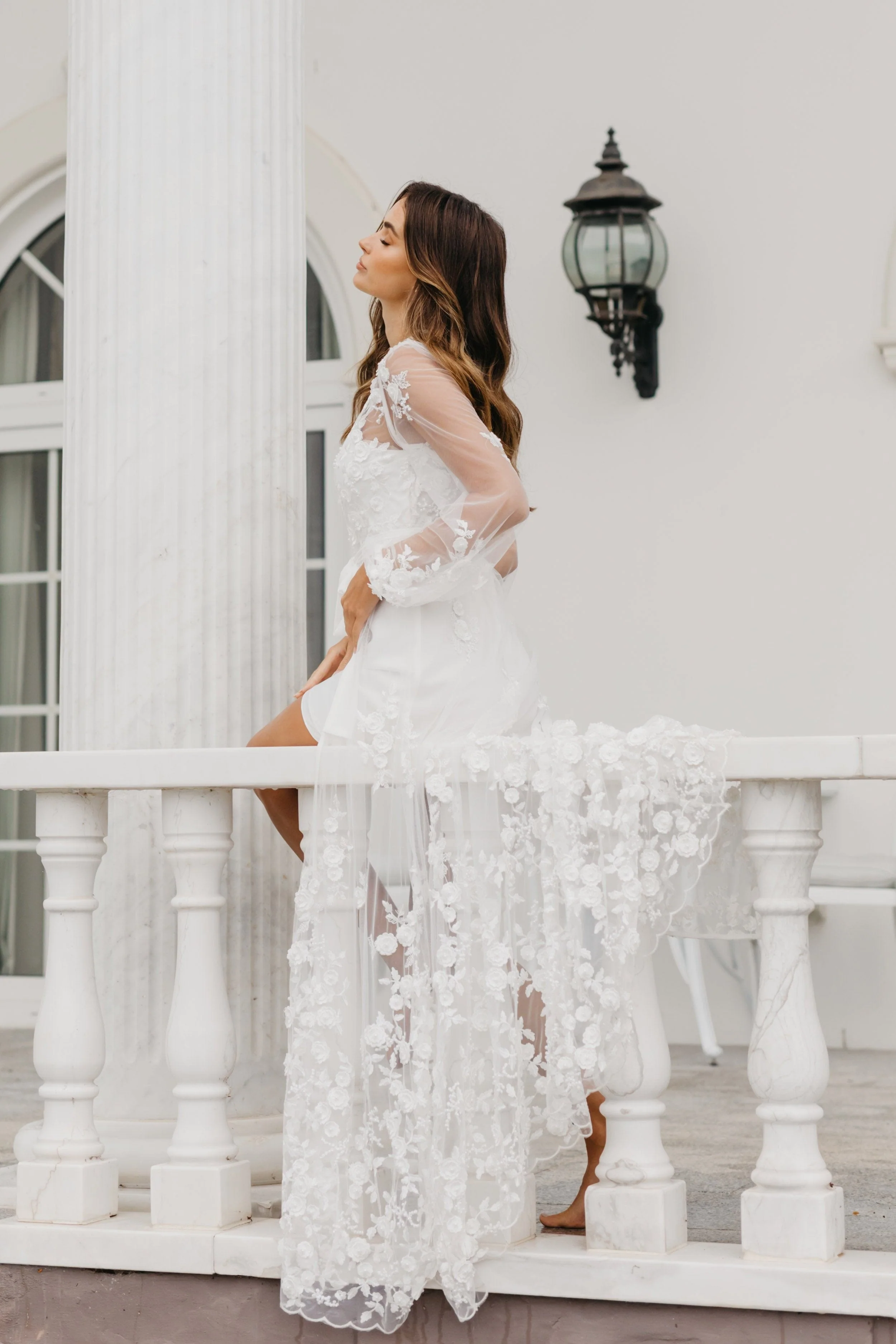 Steffanie Beaded Floral Lace Maxi - Includes Slip - Image 7