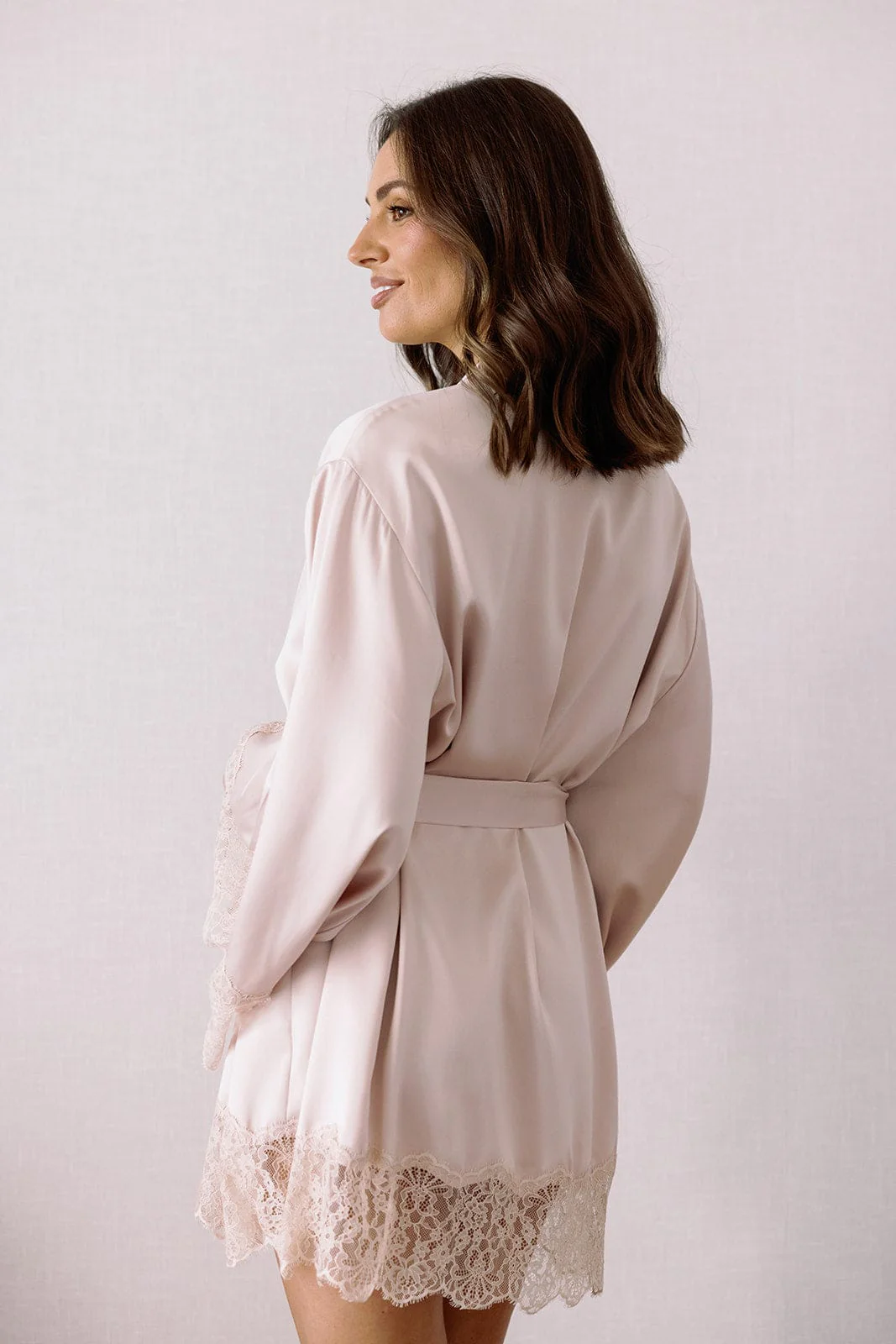 Victoria Satin Bridesmaid Robe Champagne - Image 14
